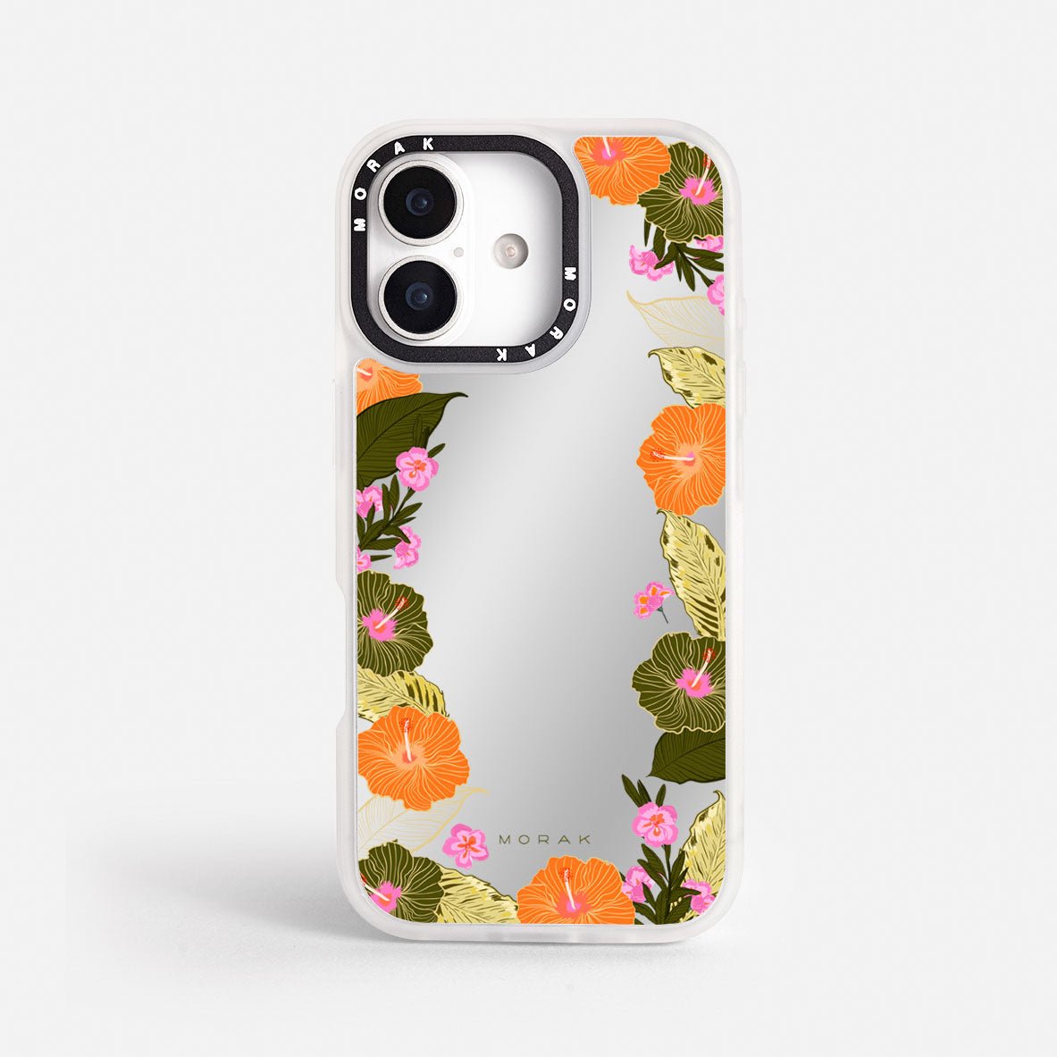 Case Funda Floral Frame - Espejo Premium Para iPhone 17-12 Samsung S26-S22