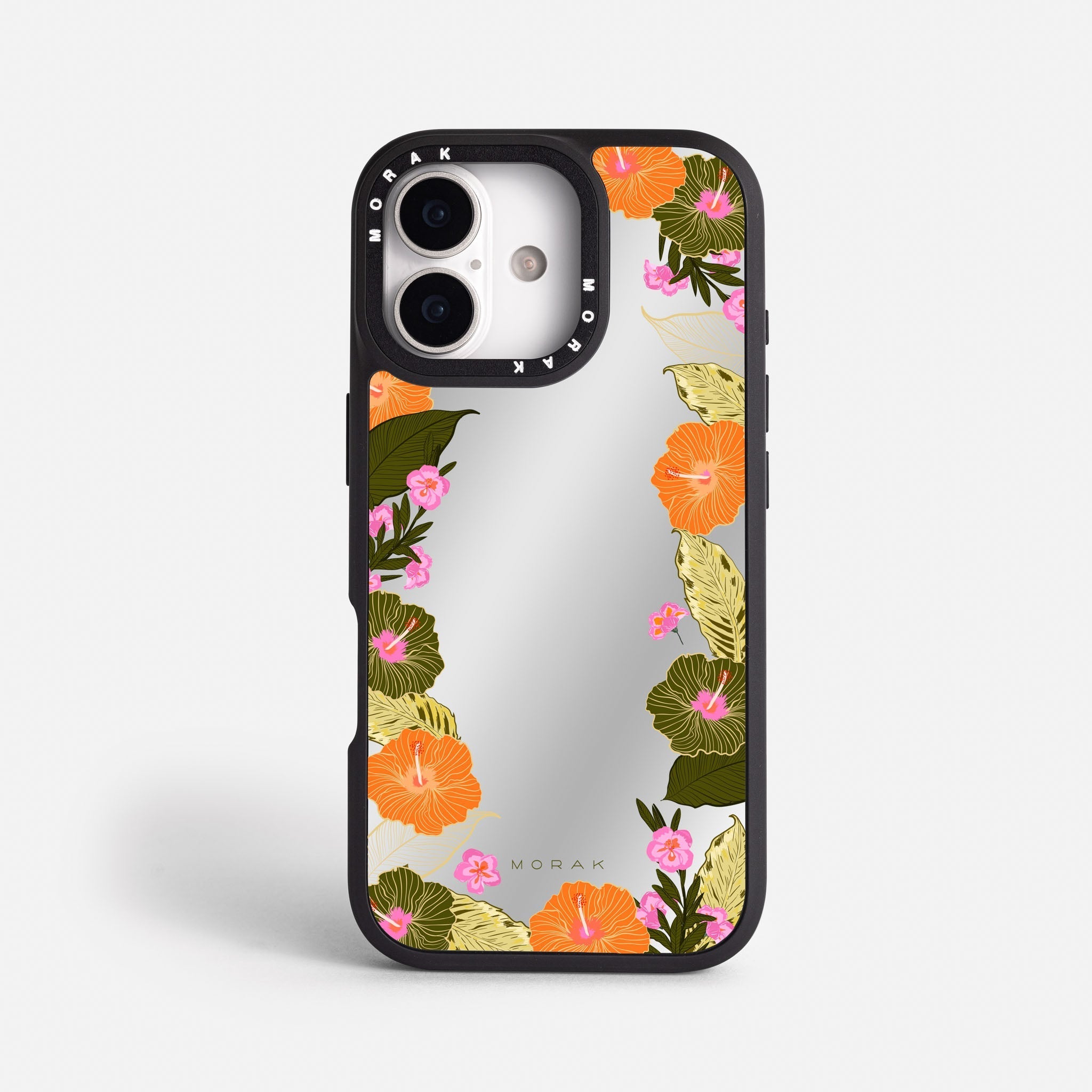 Case Funda Floral Frame - Espejo Premium Para iPhone 17-12 Samsung S26-S22