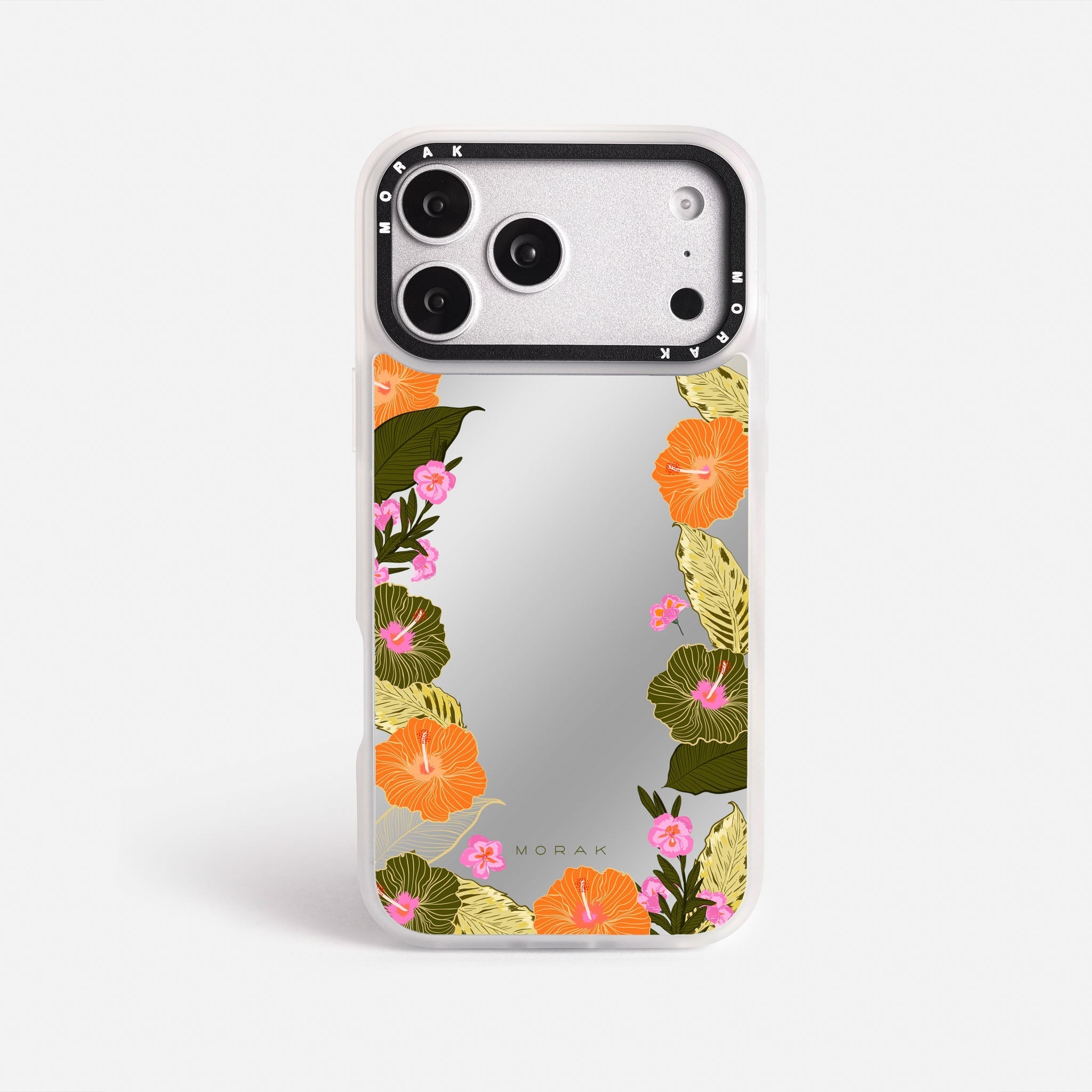 Case Funda Floral Frame - Espejo Premium Para iPhone 17-12 Samsung S26-S22