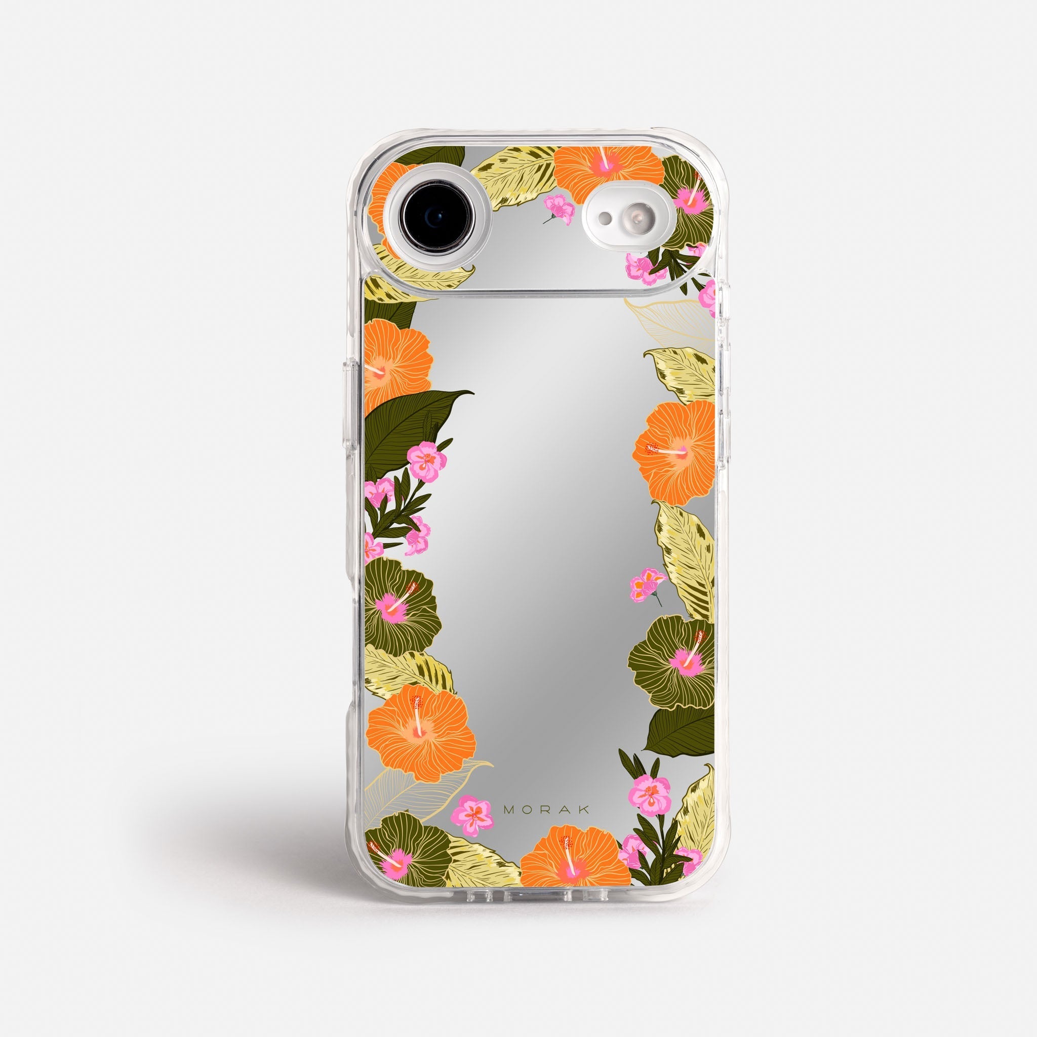 Case Funda Floral Frame - Espejo Premium Para iPhone 17-12 Samsung S26-S22