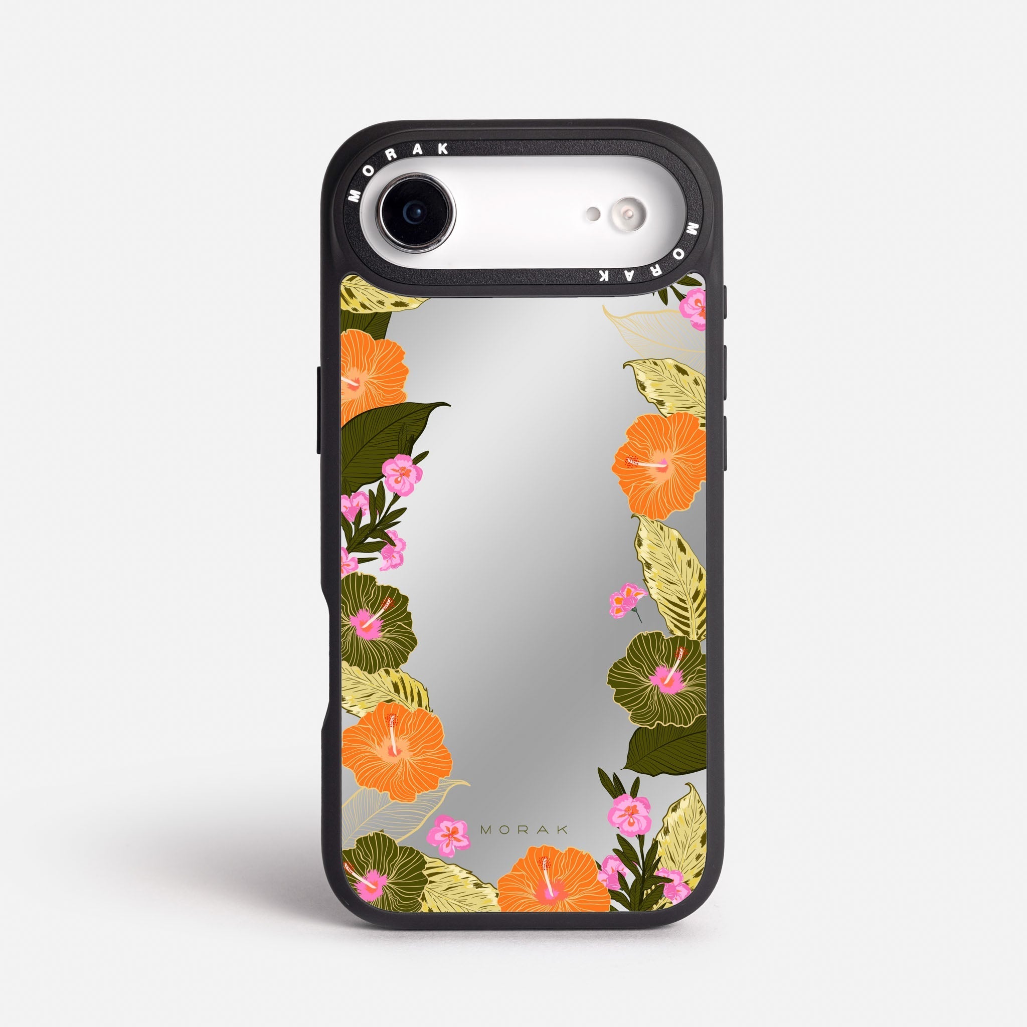 Case Funda Floral Frame - Espejo Premium Para iPhone 17-12 Samsung S26-S22