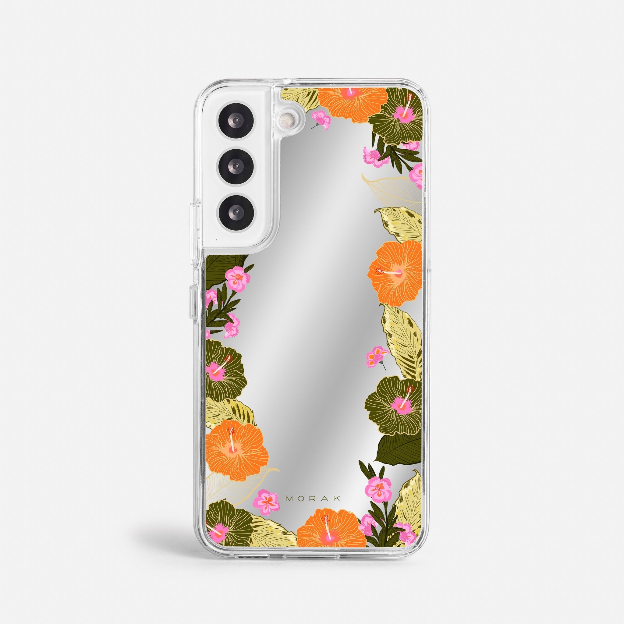 Case Funda Floral Frame - Espejo Premium Para iPhone 17-12 Samsung S26-S22