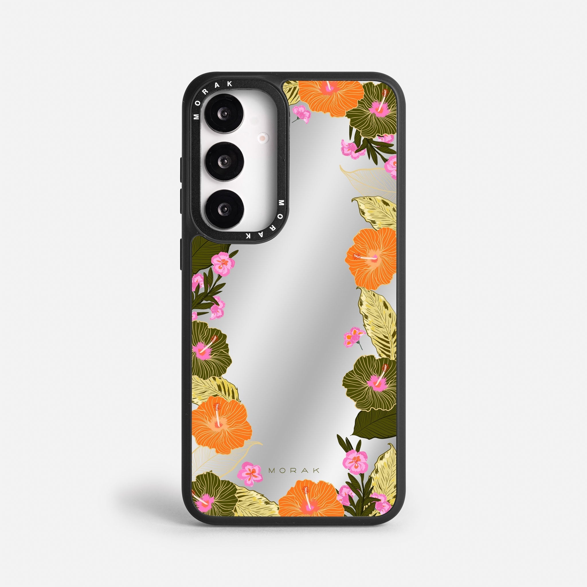 Case Funda Floral Frame - Espejo Premium Para iPhone 17-12 Samsung S26-S22