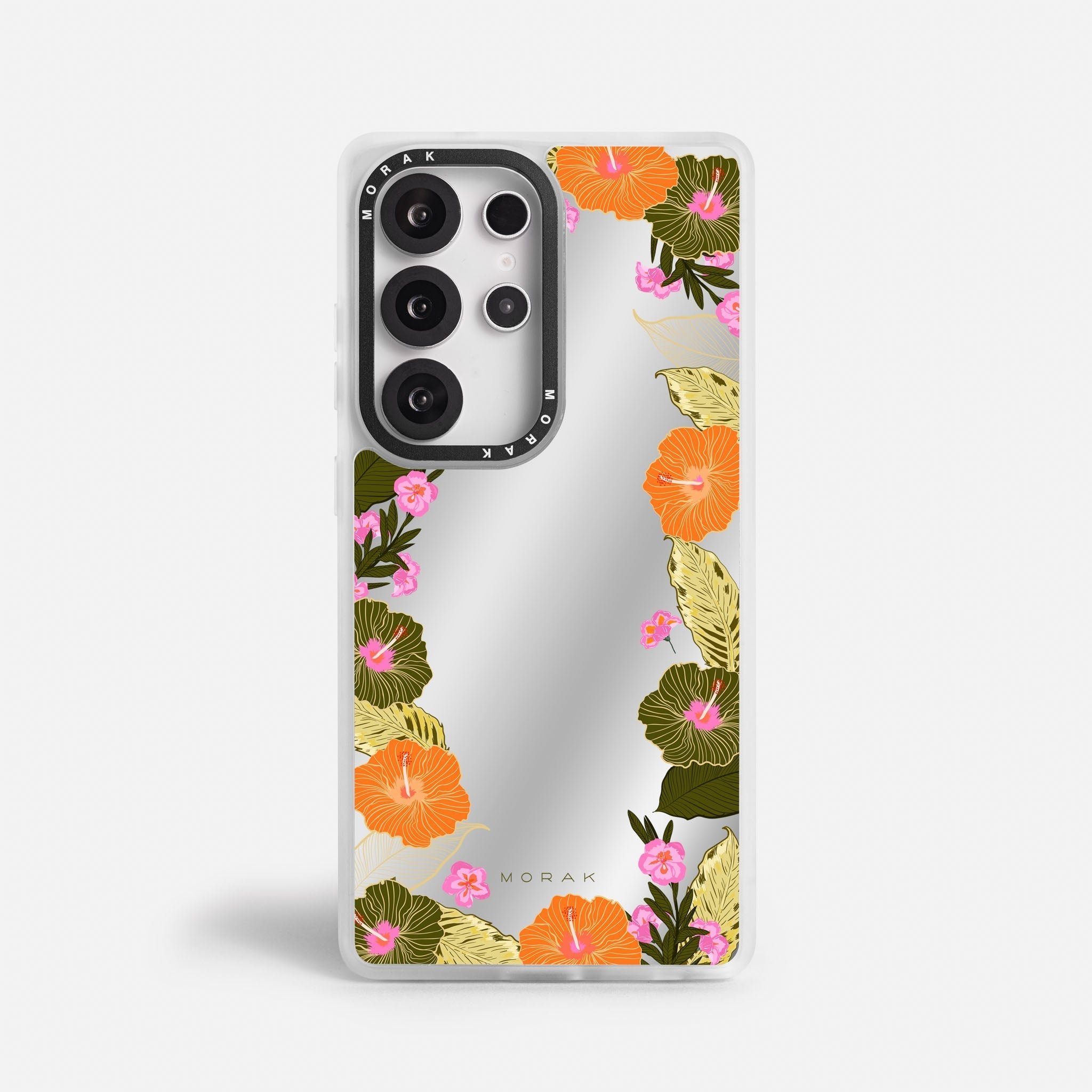 Case Funda Floral Frame - Espejo Premium Para iPhone 17-12 Samsung S26-S22