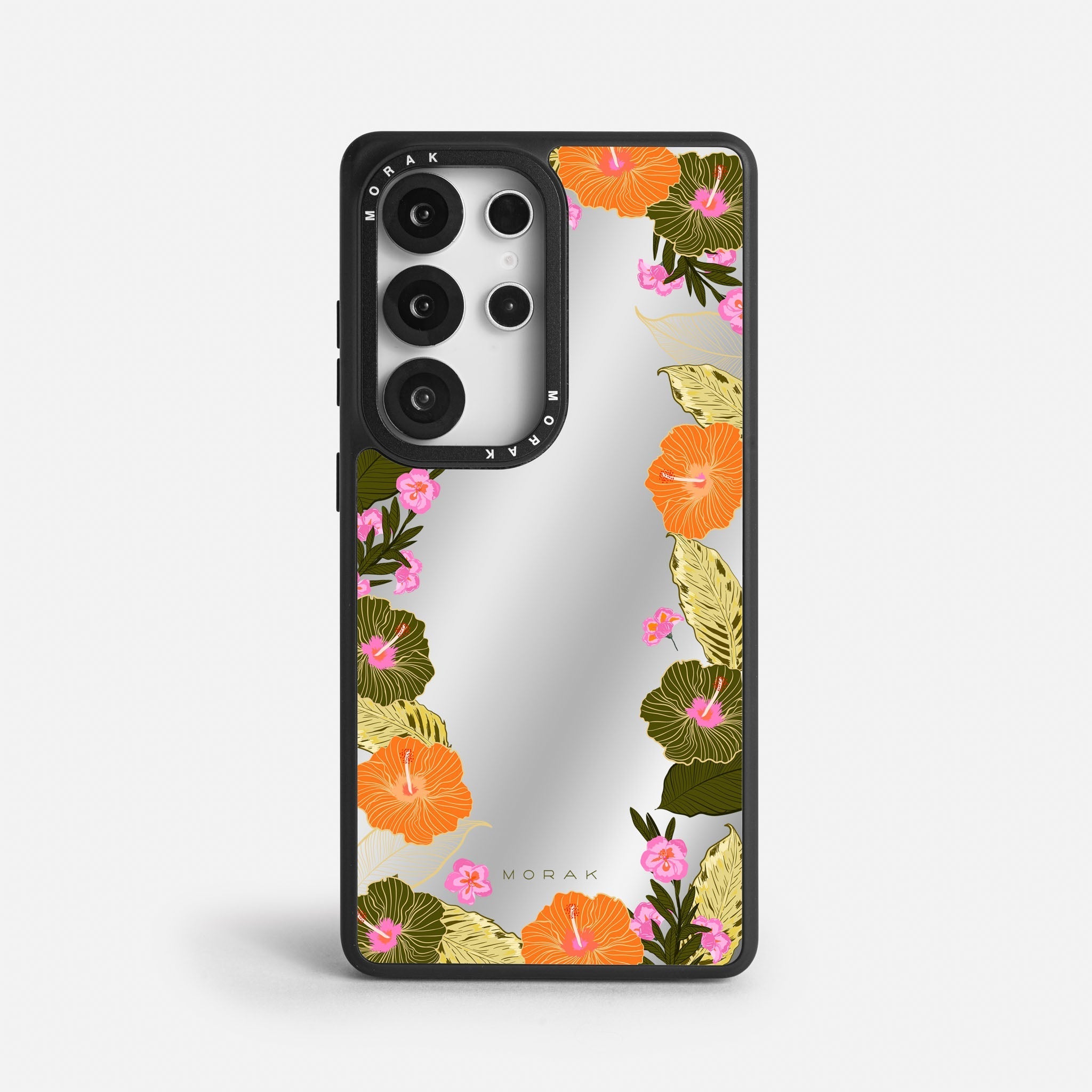 Case Funda Floral Frame - Espejo Premium Para iPhone 17-12 Samsung S26-S22