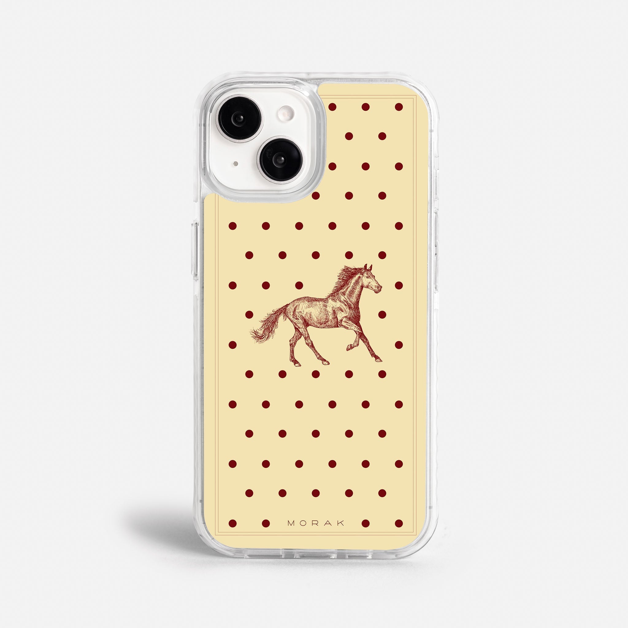 Case Horse Dots - Blanco Premium – Protección antigolpe | Diseño colombiano | Morak