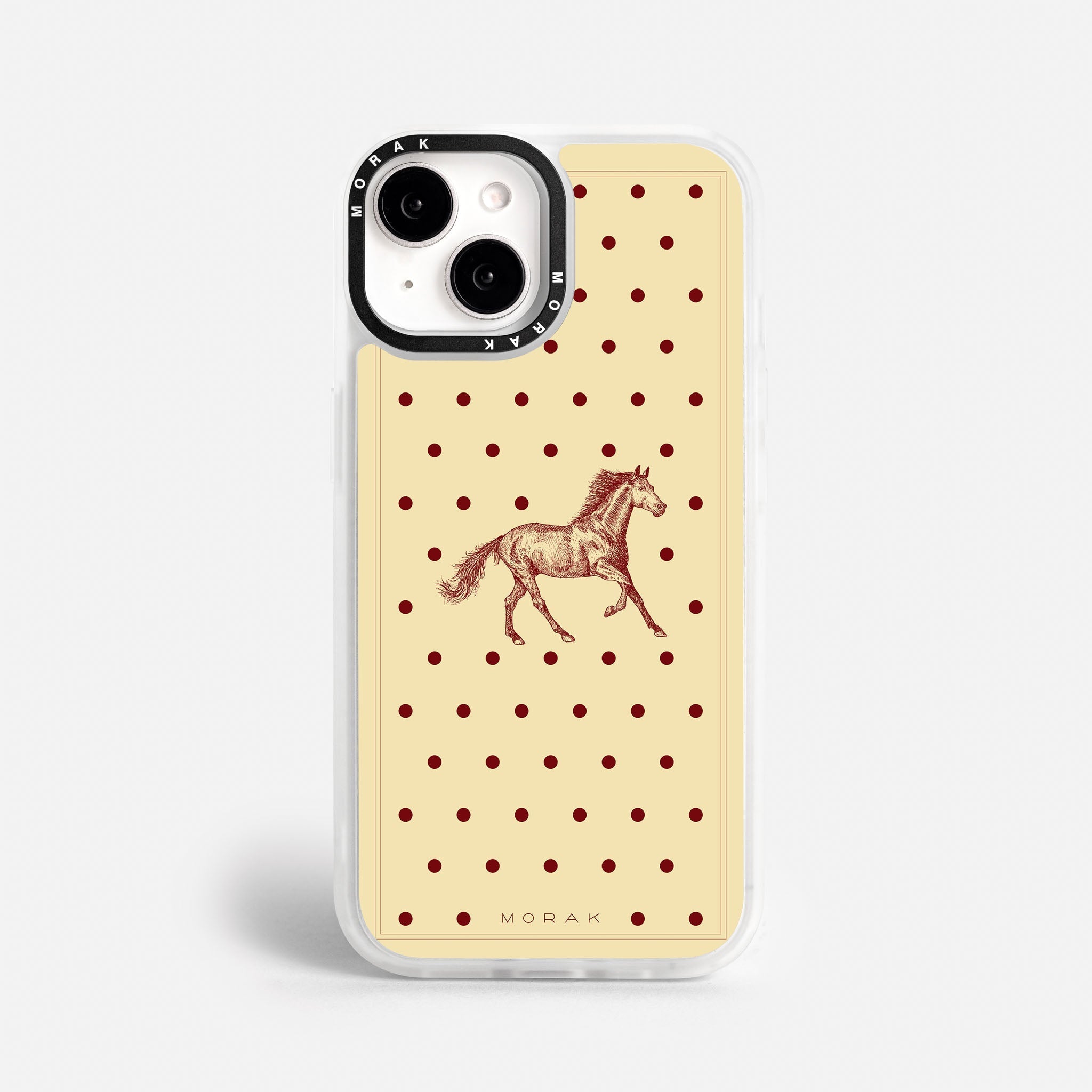 Case Horse Dots - Blanco Premium – Protección antigolpe | Diseño colombiano | Morak