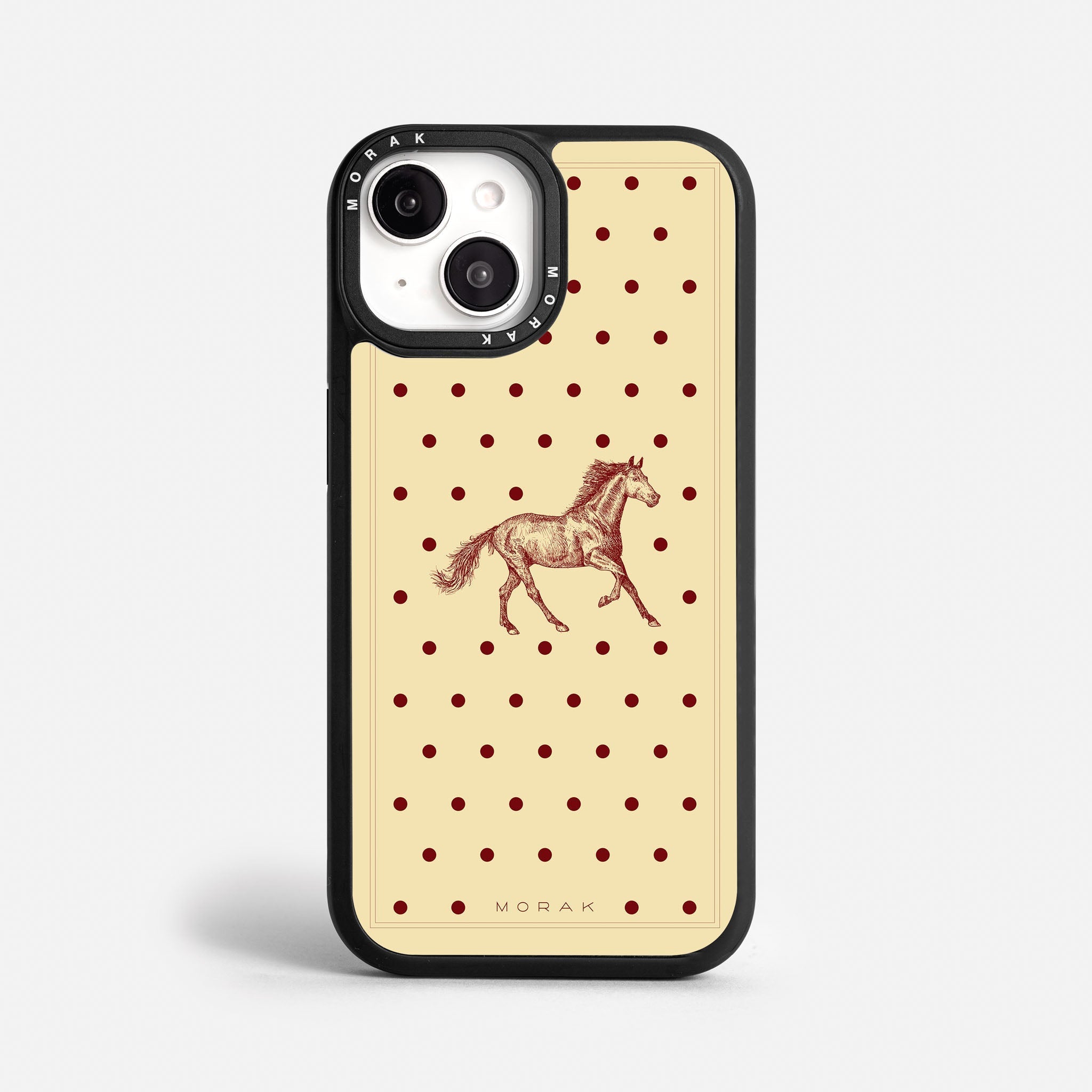 Case Horse Dots - Blanco Premium – Protección antigolpe | Diseño colombiano | Morak