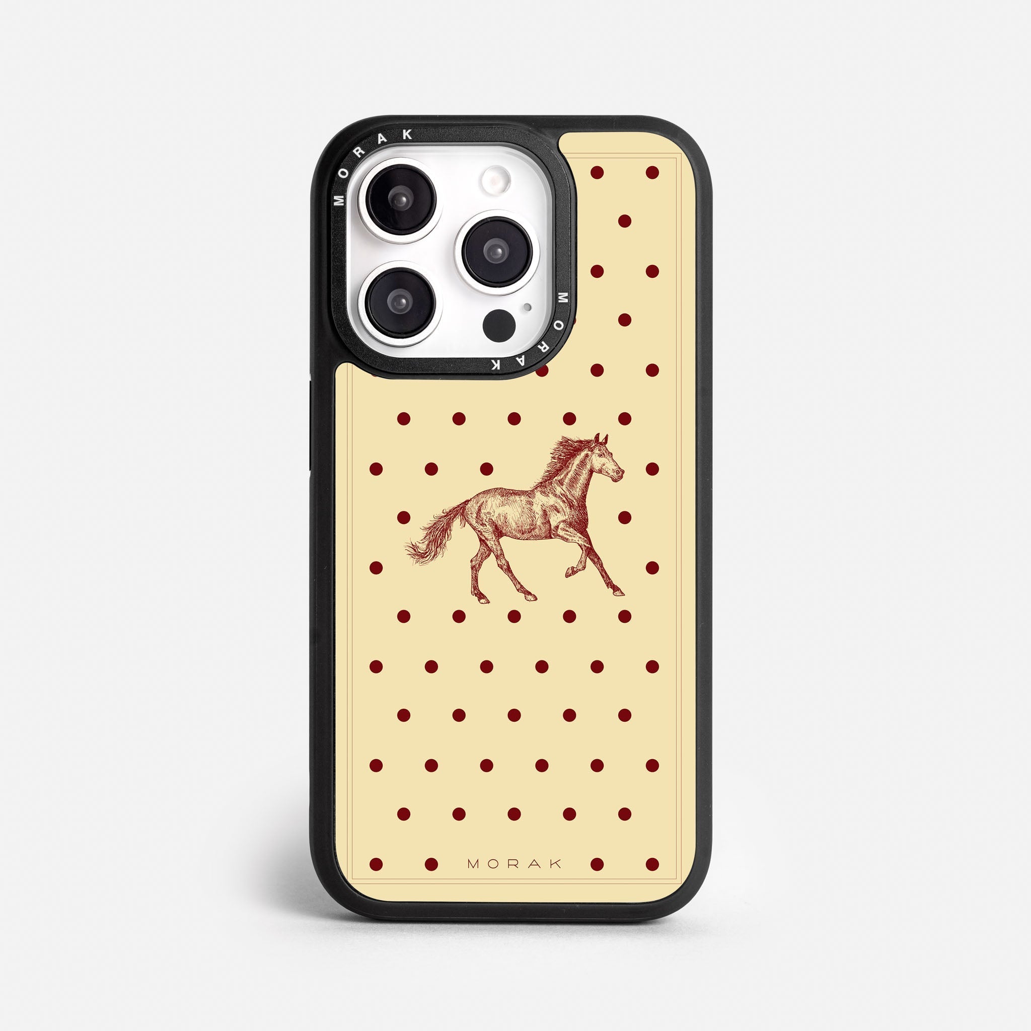 Case Horse Dots - Blanco Premium – Protección antigolpe | Diseño colombiano | Morak