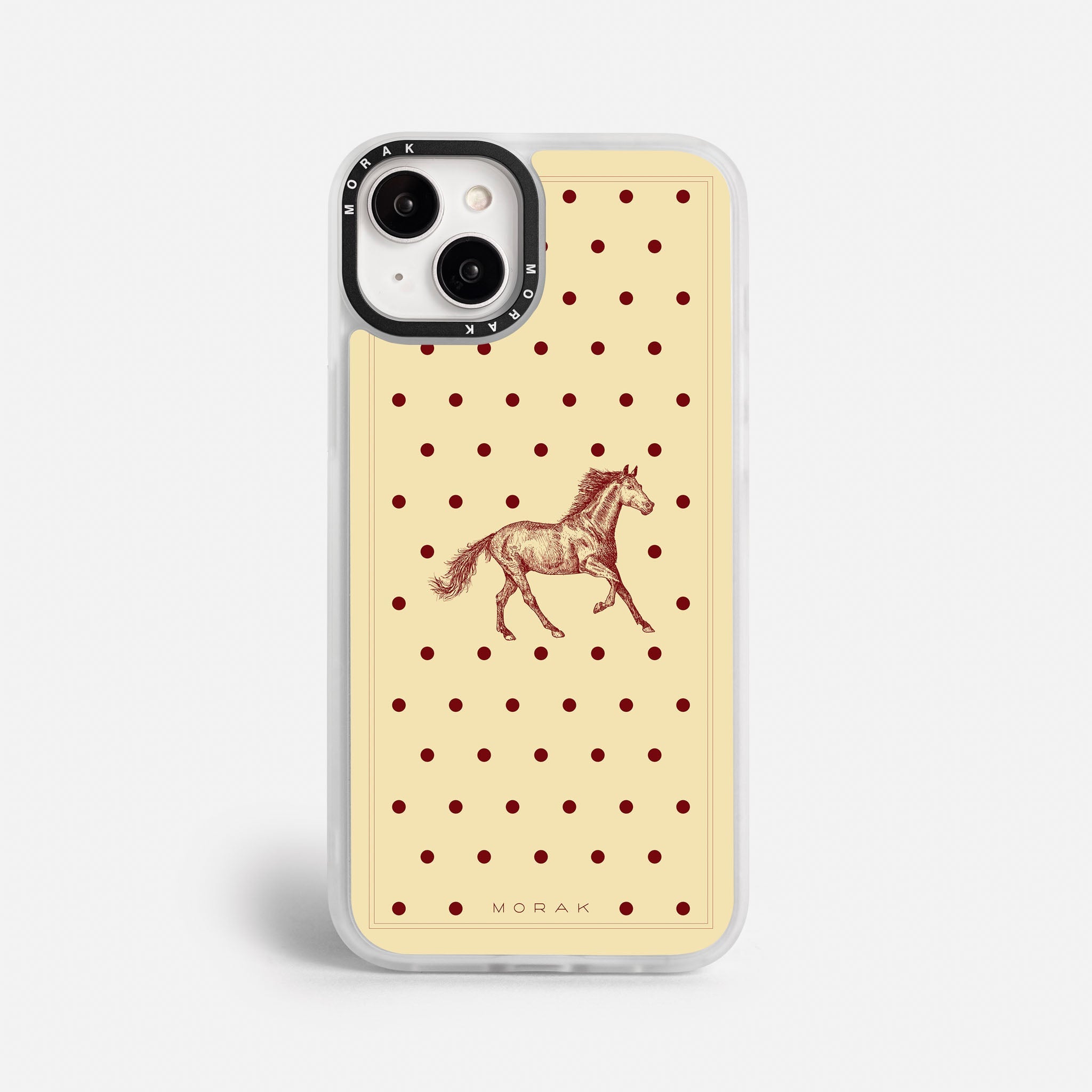 Case Horse Dots - Blanco Premium – Protección antigolpe | Diseño colombiano | Morak