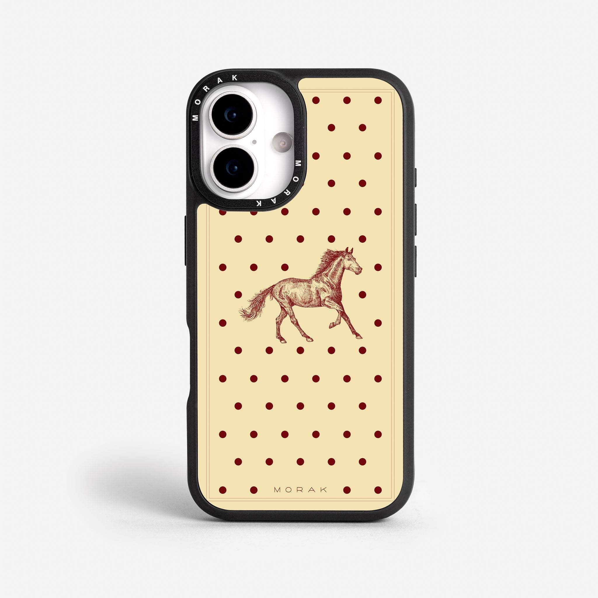 Case Horse Dots - Blanco Premium – Protección antigolpe | Diseño colombiano | Morak