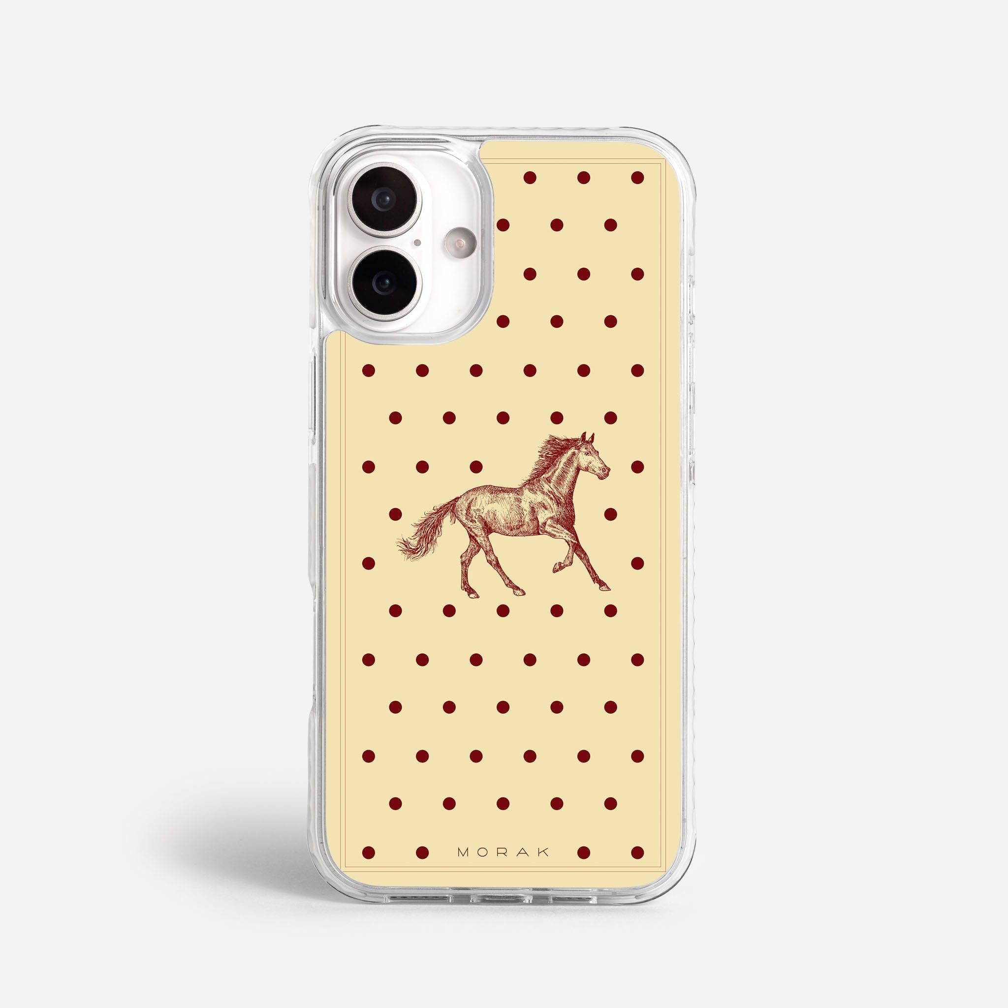 Case Horse Dots - Blanco Premium – Protección antigolpe | Diseño colombiano | Morak