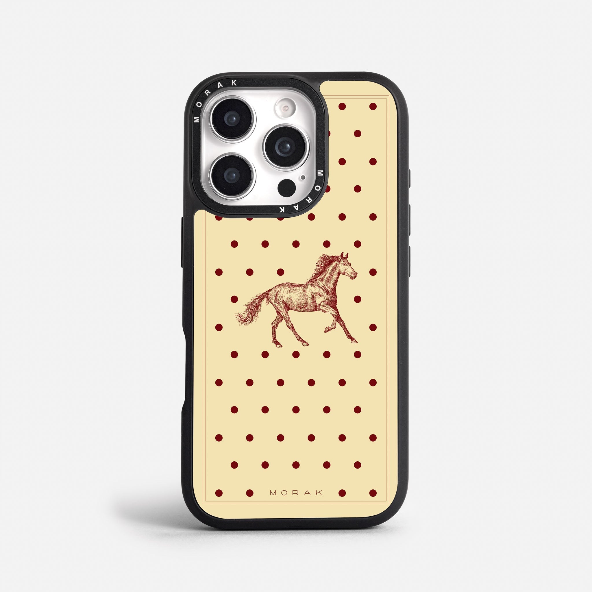 Case Horse Dots - Blanco Premium – Protección antigolpe | Diseño colombiano | Morak
