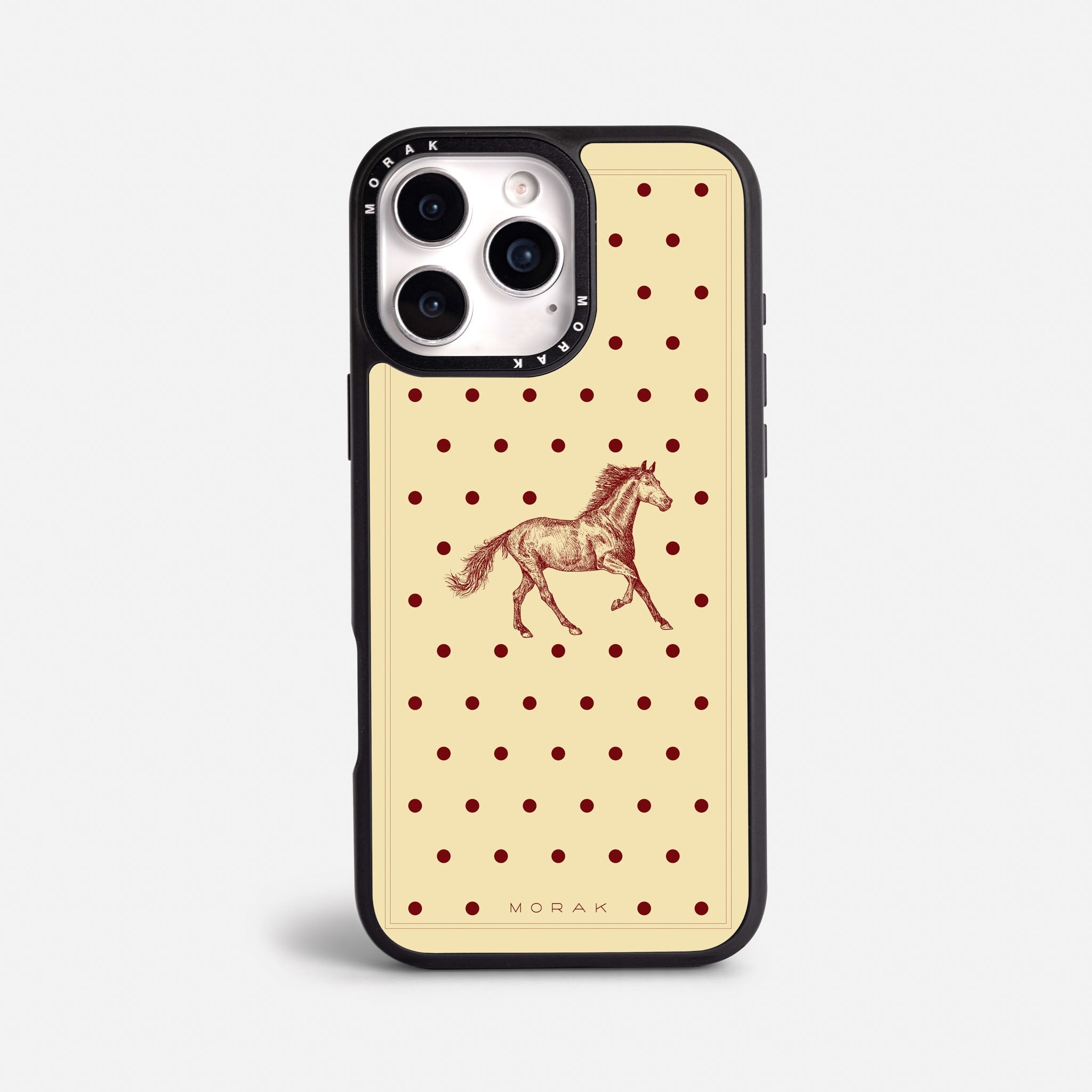 Case Horse Dots - Blanco Premium – Protección antigolpe | Diseño colombiano | Morak