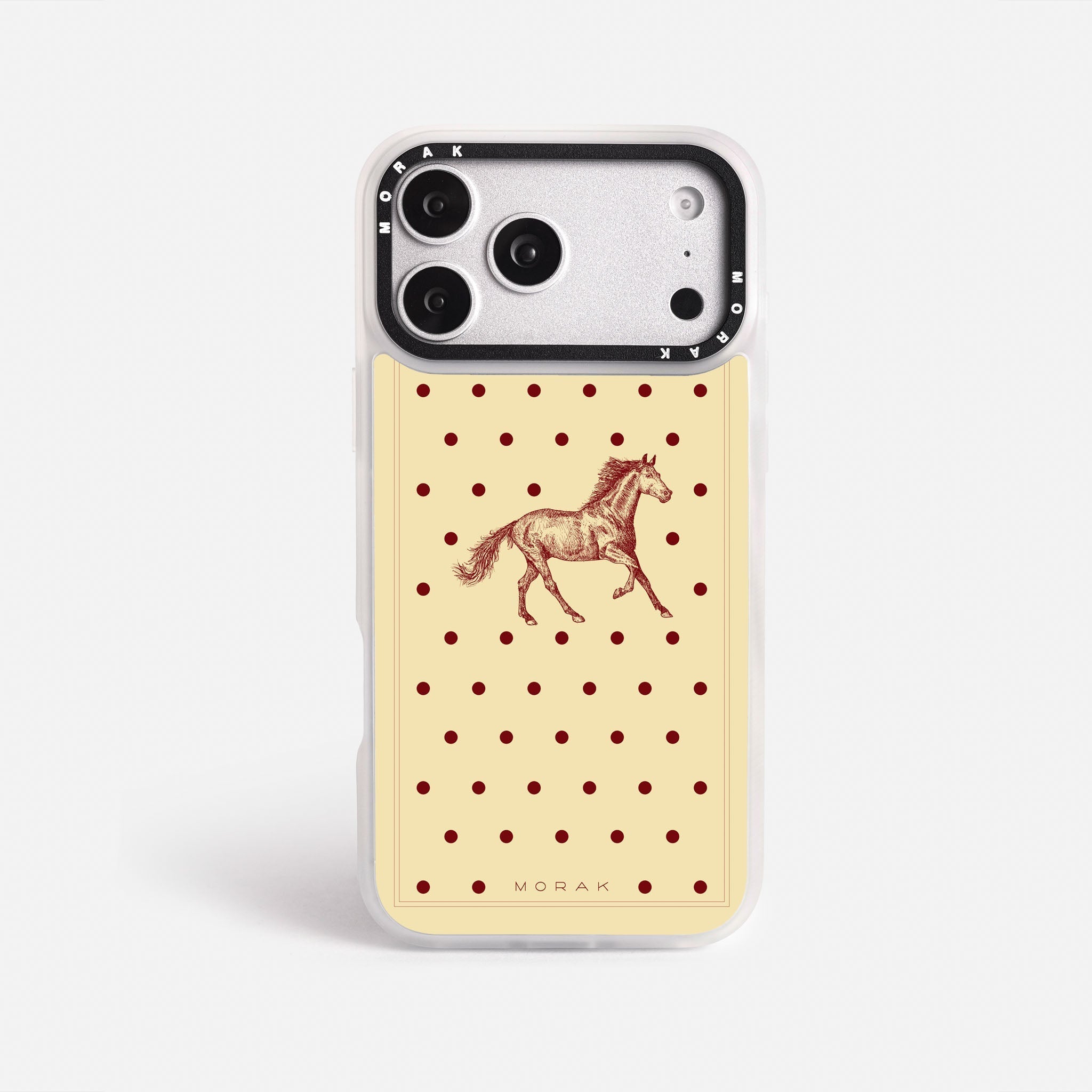 Case Horse Dots - Blanco Premium – Protección antigolpe | Diseño colombiano | Morak
