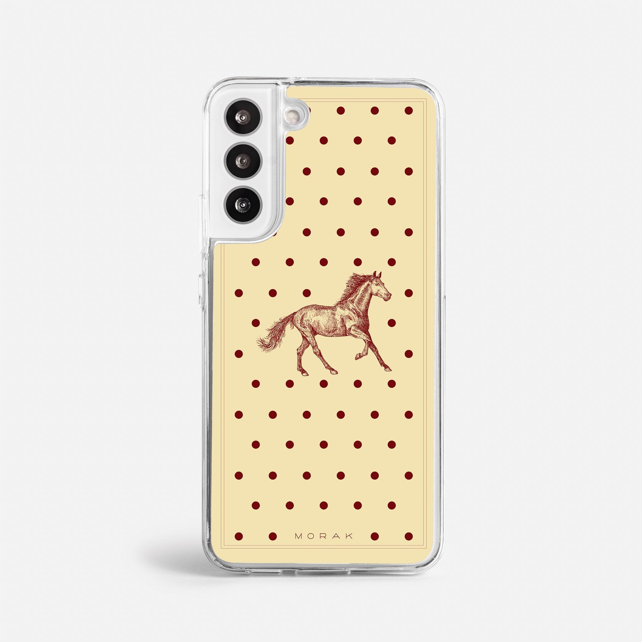 Case Horse Dots - Blanco Premium – Protección antigolpe | Diseño colombiano | Morak