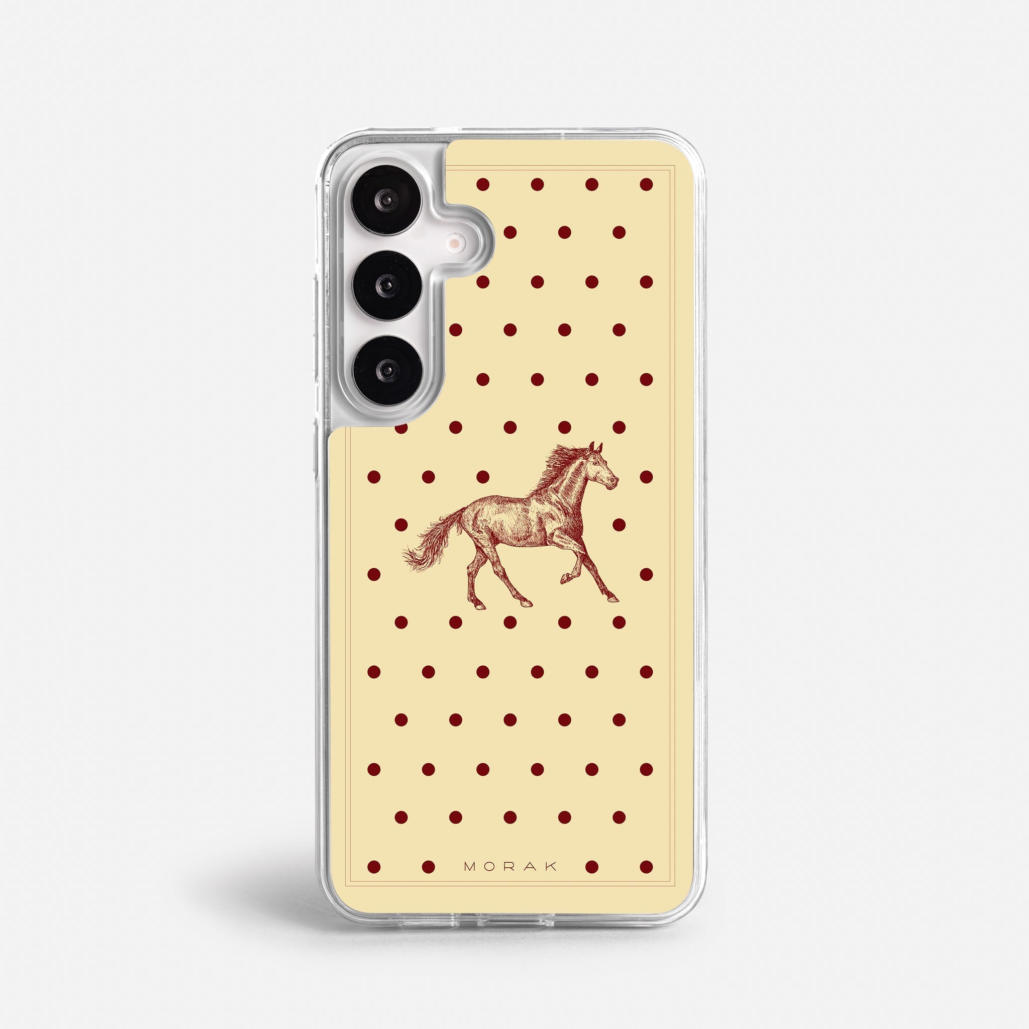 Case Horse Dots - Blanco Premium – Protección antigolpe | Diseño colombiano | Morak