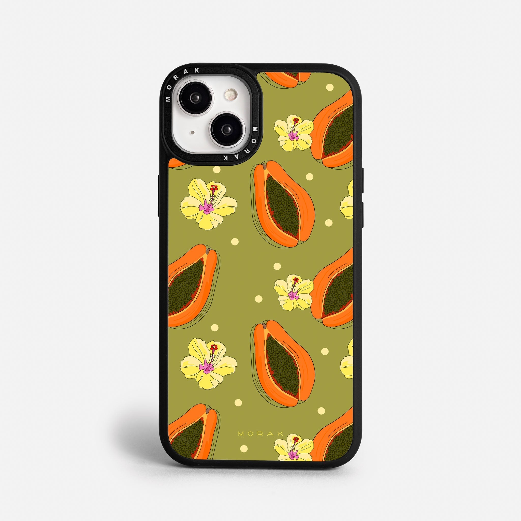 Case Funda Papaya party - Blanco Premium Para iPhone 17-12 Samsung S26-S22