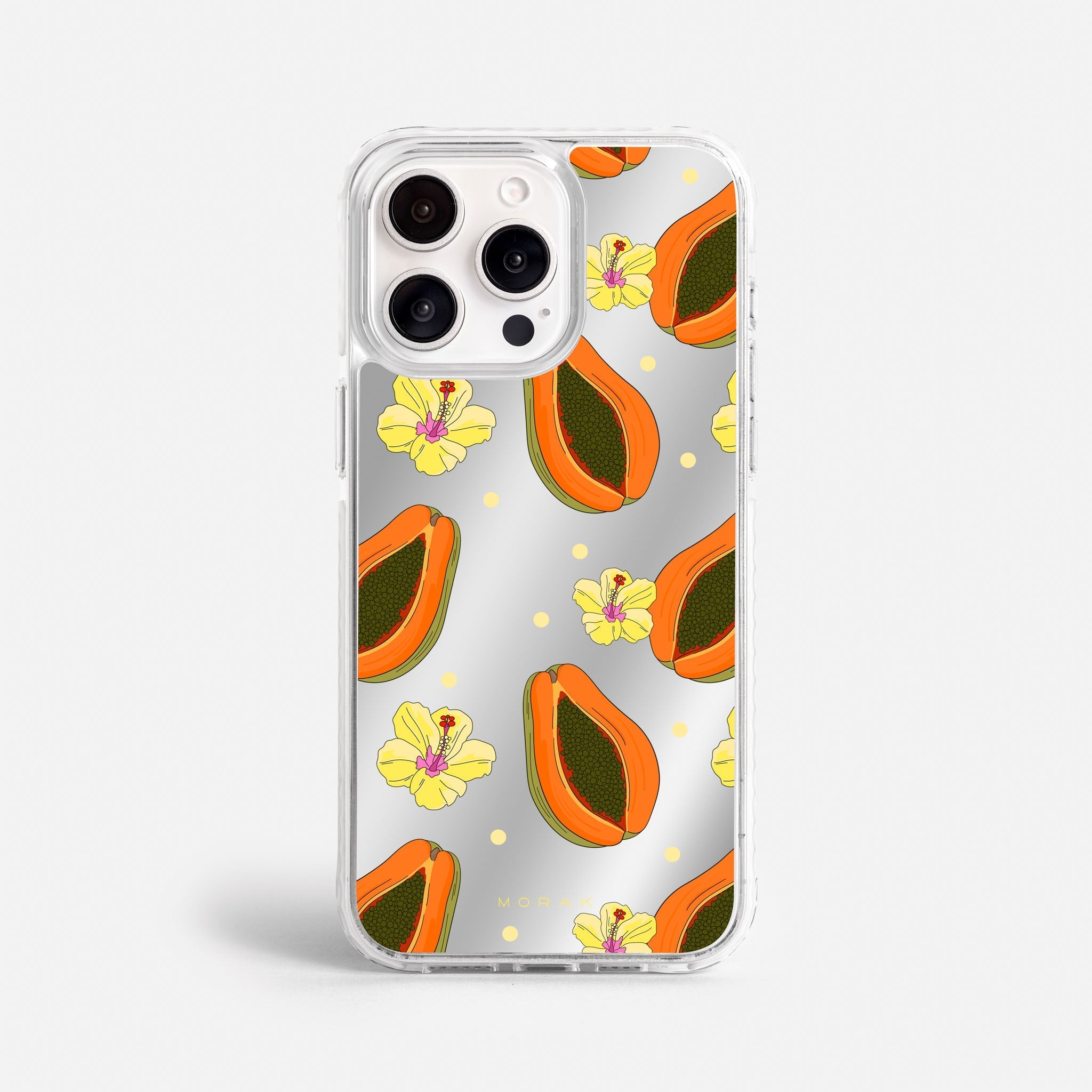 Case Funda Papaya party - Espejo Premium Para iPhone 17-12 Samsung S26-S22