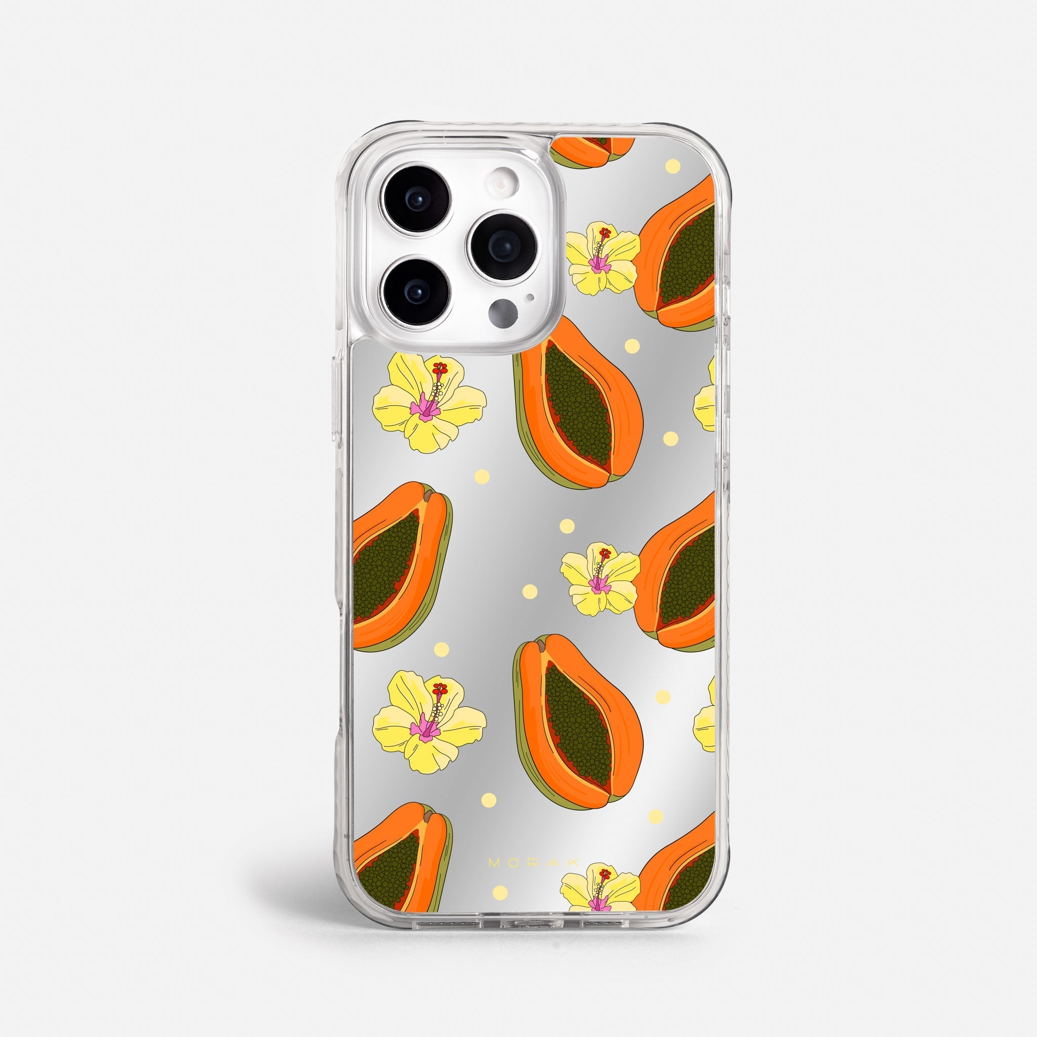 Case Funda Papaya party - Espejo Premium Para iPhone 17-12 Samsung S26-S22