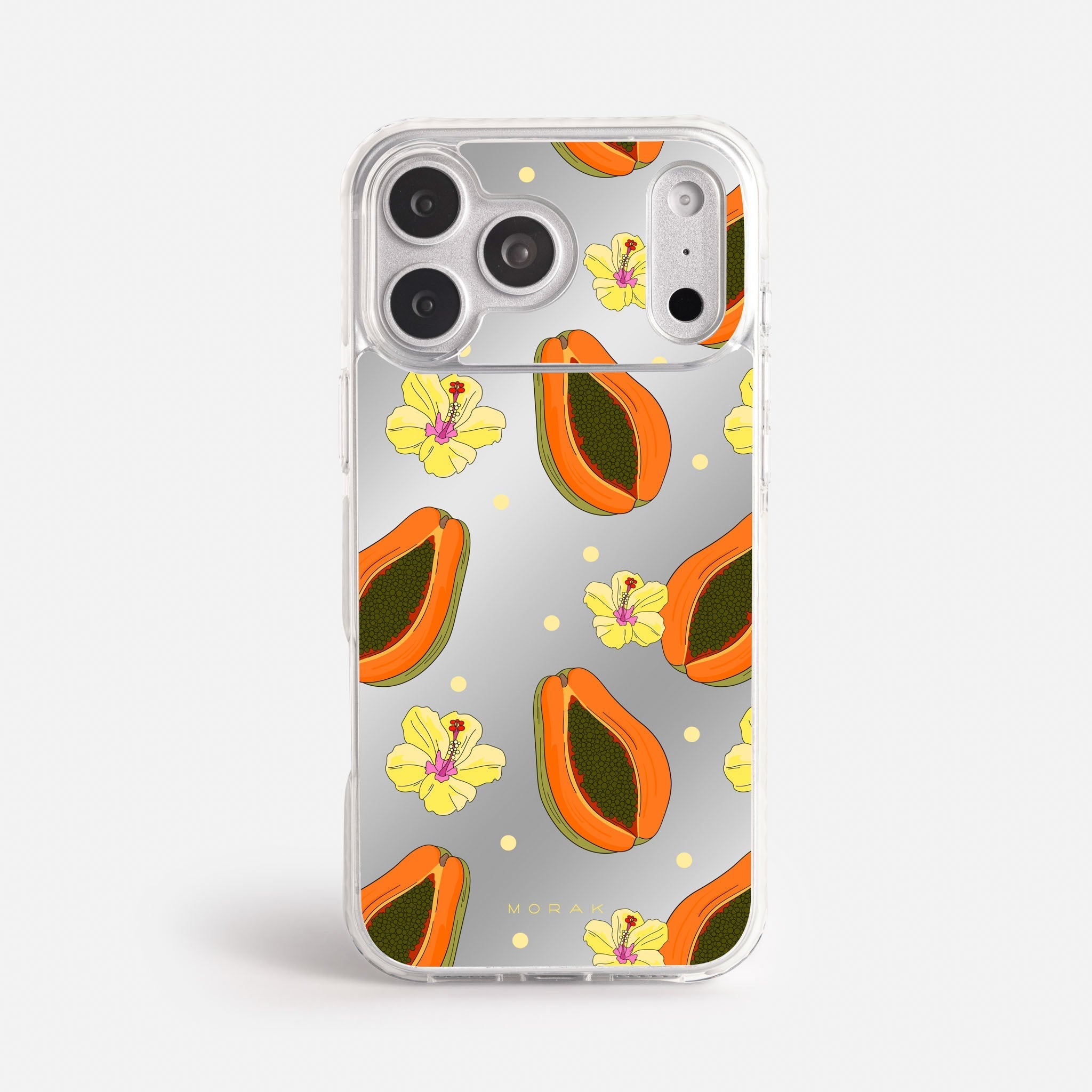 Case Funda Papaya party - Espejo Premium Para iPhone 17-12 Samsung S26-S22