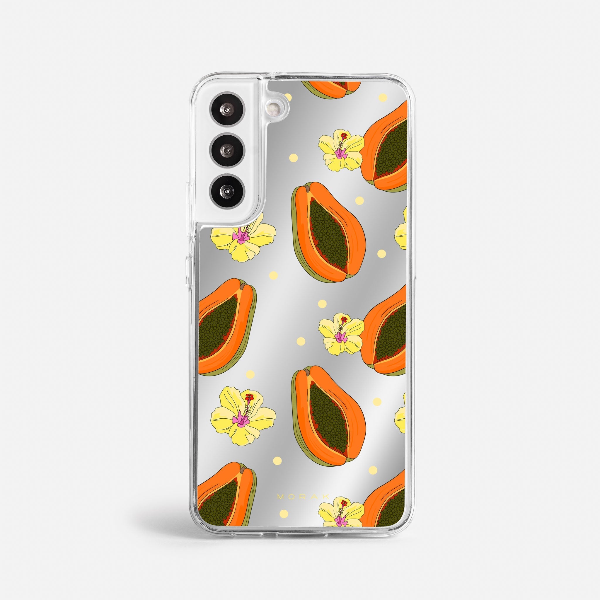 Case Funda Papaya party - Espejo Premium Para iPhone 17-12 Samsung S26-S22