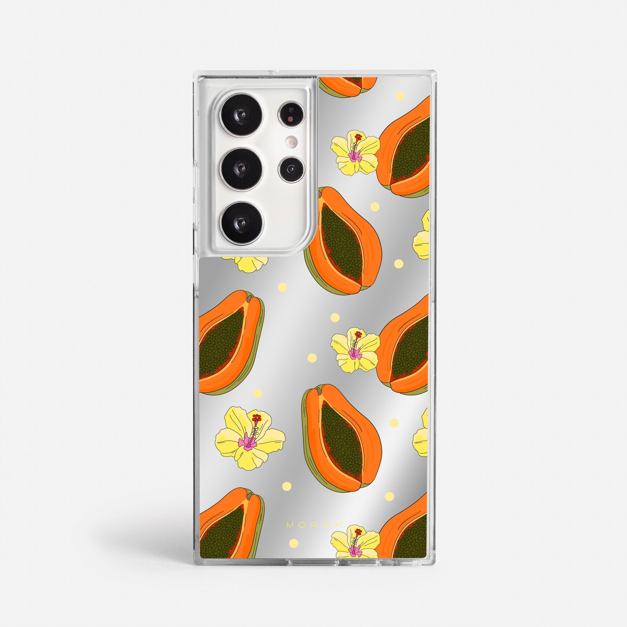 Case Funda Papaya party - Espejo Premium Para iPhone 17-12 Samsung S26-S22