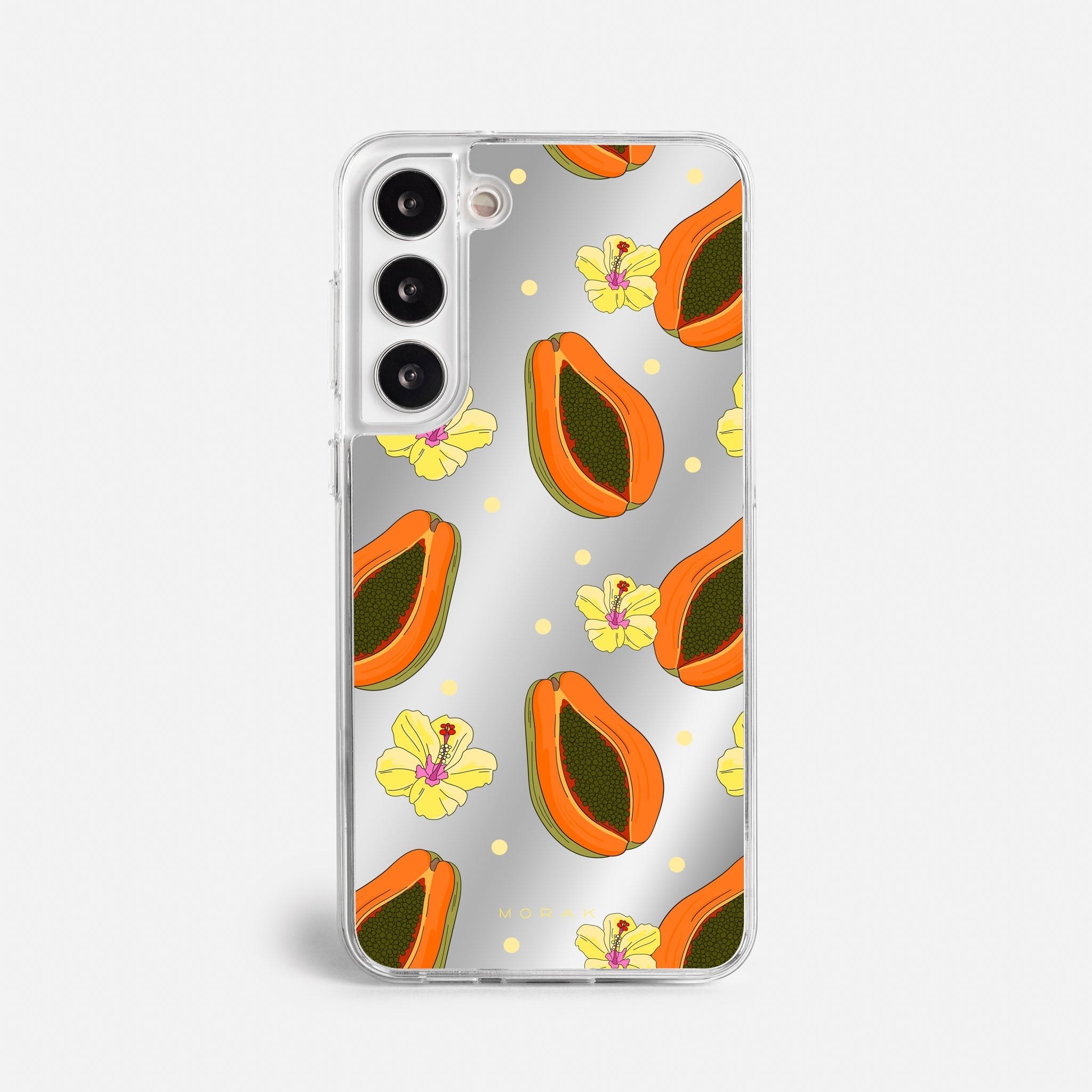 Case Funda Papaya party - Espejo Premium Para iPhone 17-12 Samsung S26-S22