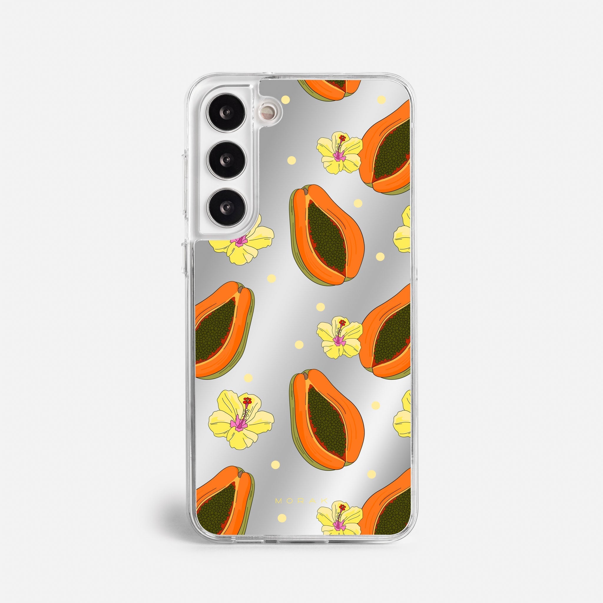 Case Funda Papaya party - Espejo Premium Para iPhone 17-12 Samsung S26-S22