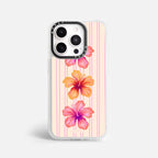 Case Funda Pink Hibiscus - Blanco Premium Para iPhone 17-12 Samsung S26-S22