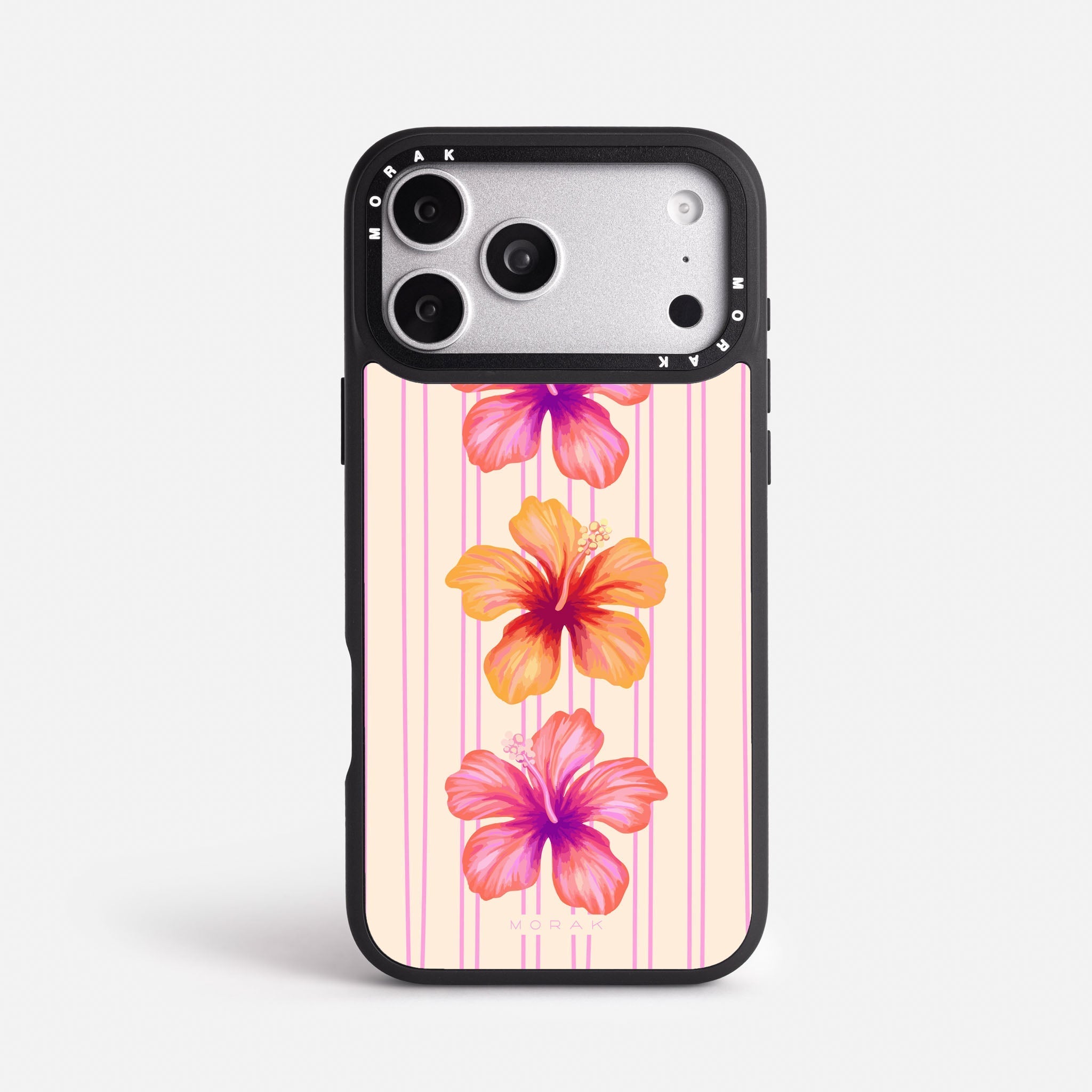 Case Funda Pink Hibiscus - Blanco Premium Para iPhone 17-12 Samsung S26-S22