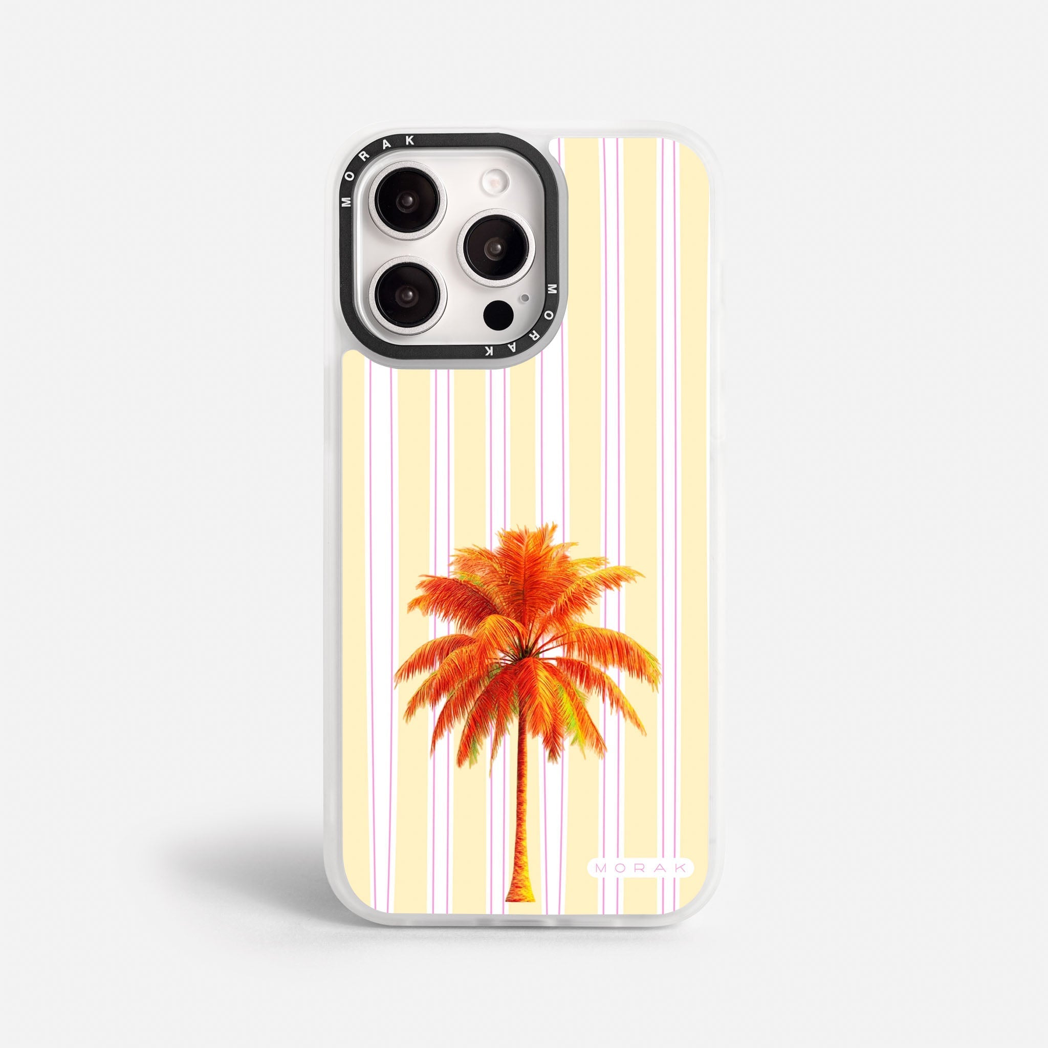 Case Funda Sunset Palm - Blanco Premium Para iPhone 17-12 Samsung S26-S22