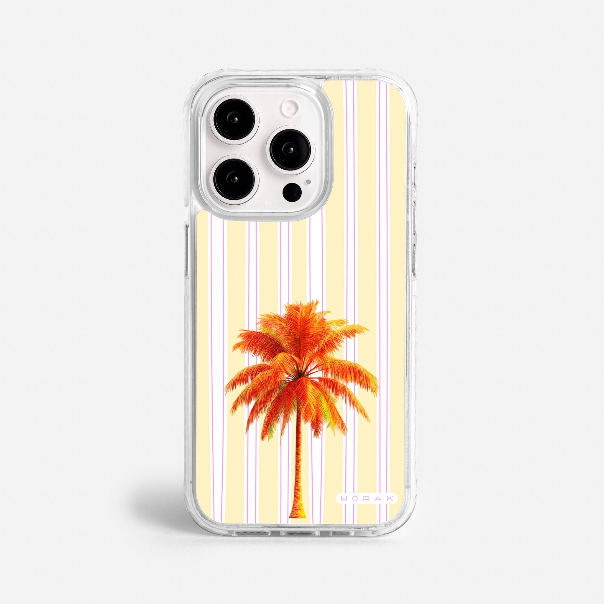 Case Funda Sunset Palm - Blanco Premium Para iPhone 17-12 Samsung S26-S22