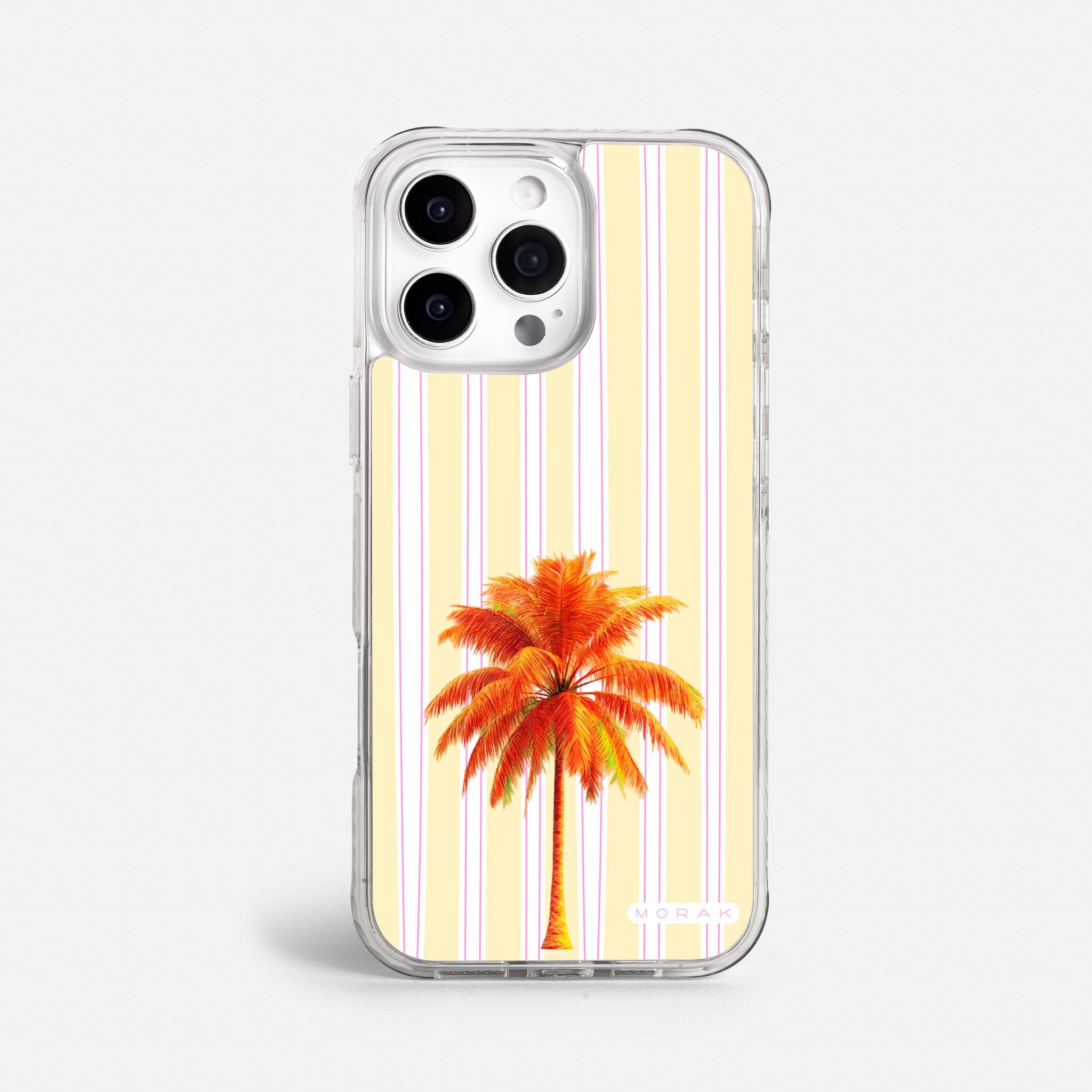 Case Funda Sunset Palm - Blanco Premium Para iPhone 17-12 Samsung S26-S22