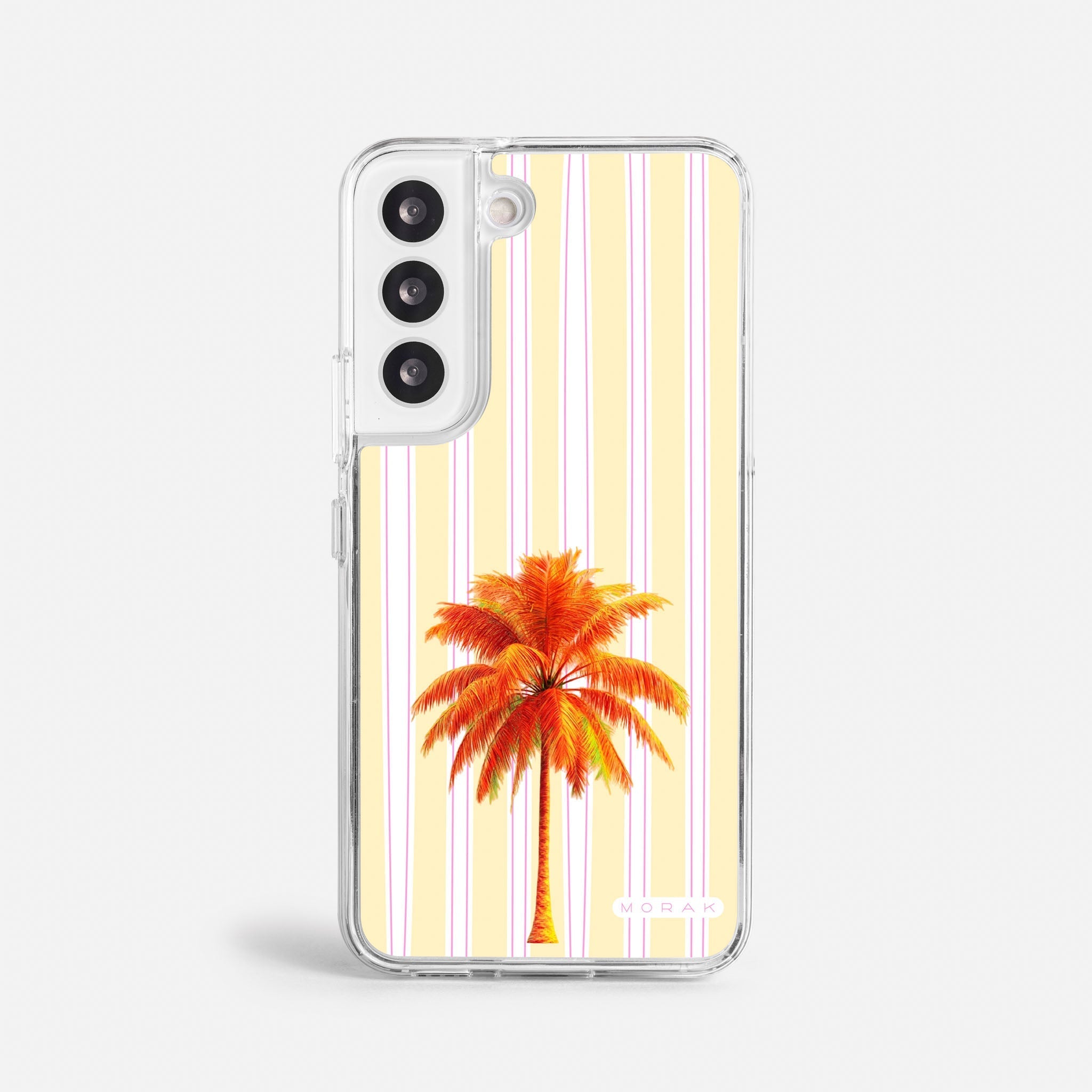 Case Funda Sunset Palm - Blanco Premium Para iPhone 17-12 Samsung S26-S22