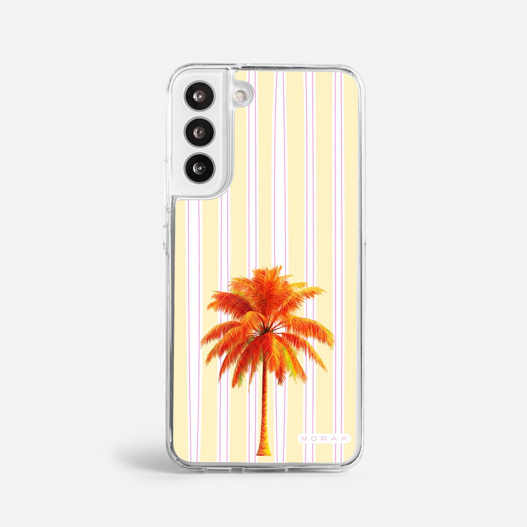 Case Funda Sunset Palm - Blanco Premium Para iPhone 17-12 Samsung S26-S22