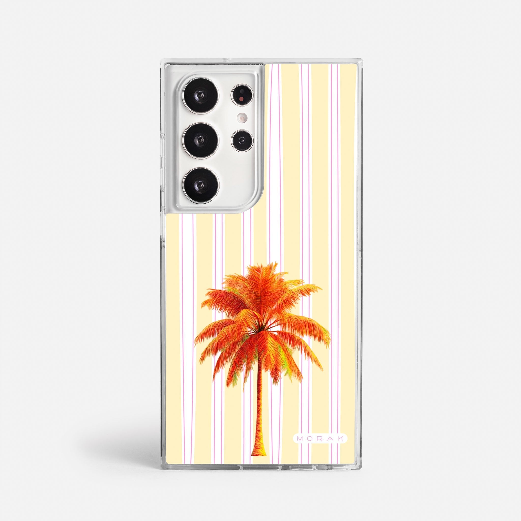 Case Funda Sunset Palm - Blanco Premium Para iPhone 17-12 Samsung S26-S22