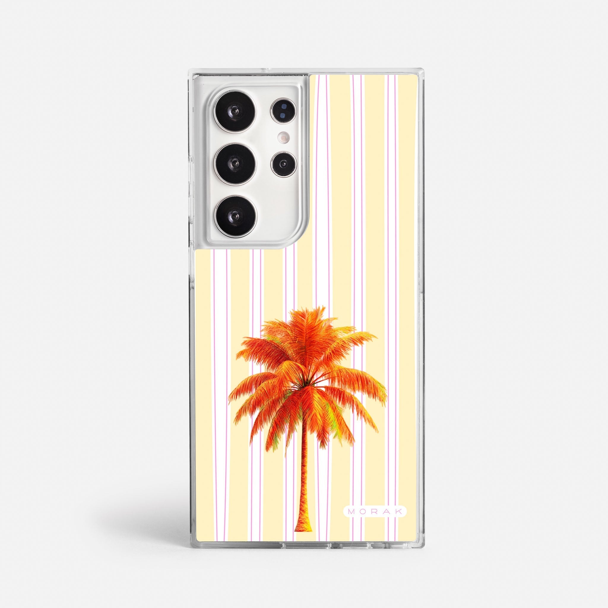 Case Funda Sunset Palm - Blanco Premium Para iPhone 17-12 Samsung S26-S22