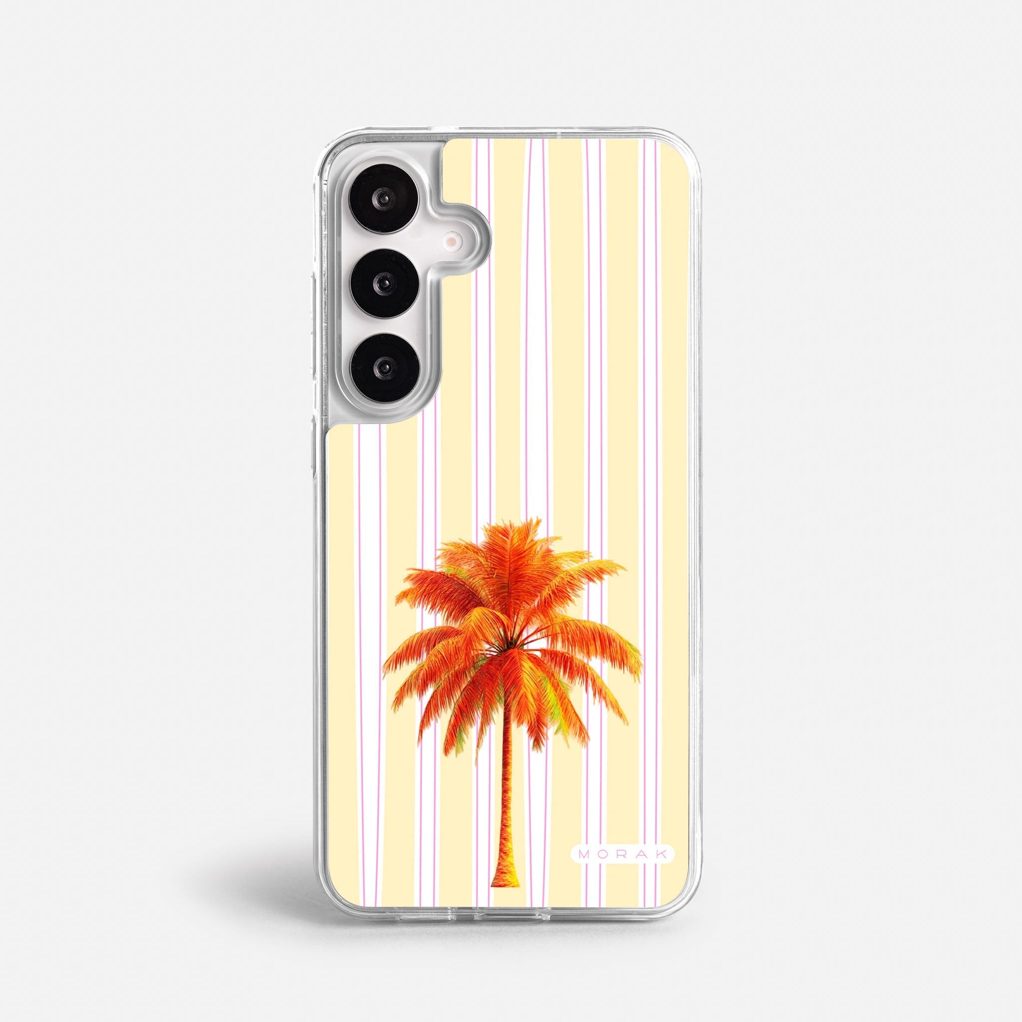 Case Funda Sunset Palm - Blanco Premium Para iPhone 17-12 Samsung S26-S22