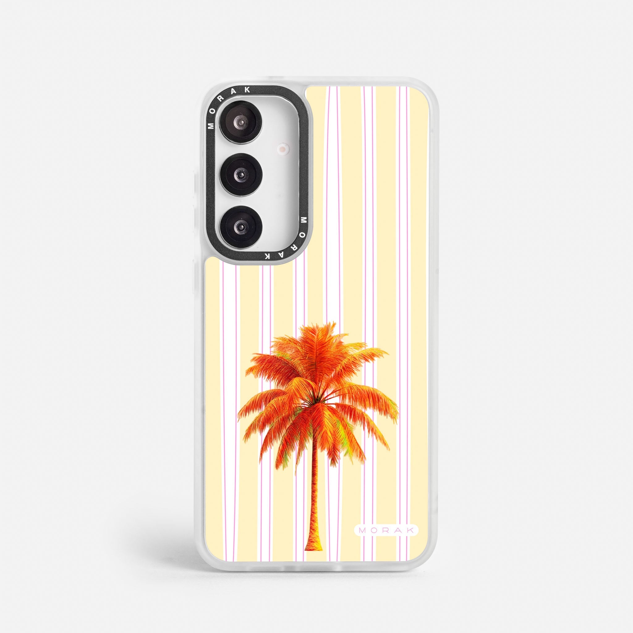 Case Funda Sunset Palm - Blanco Premium Para iPhone 17-12 Samsung S26-S22