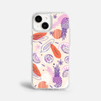 Case Funda Tropical Mix - Blanco Premium Para iPhone 17-12 Samsung S26-S22
