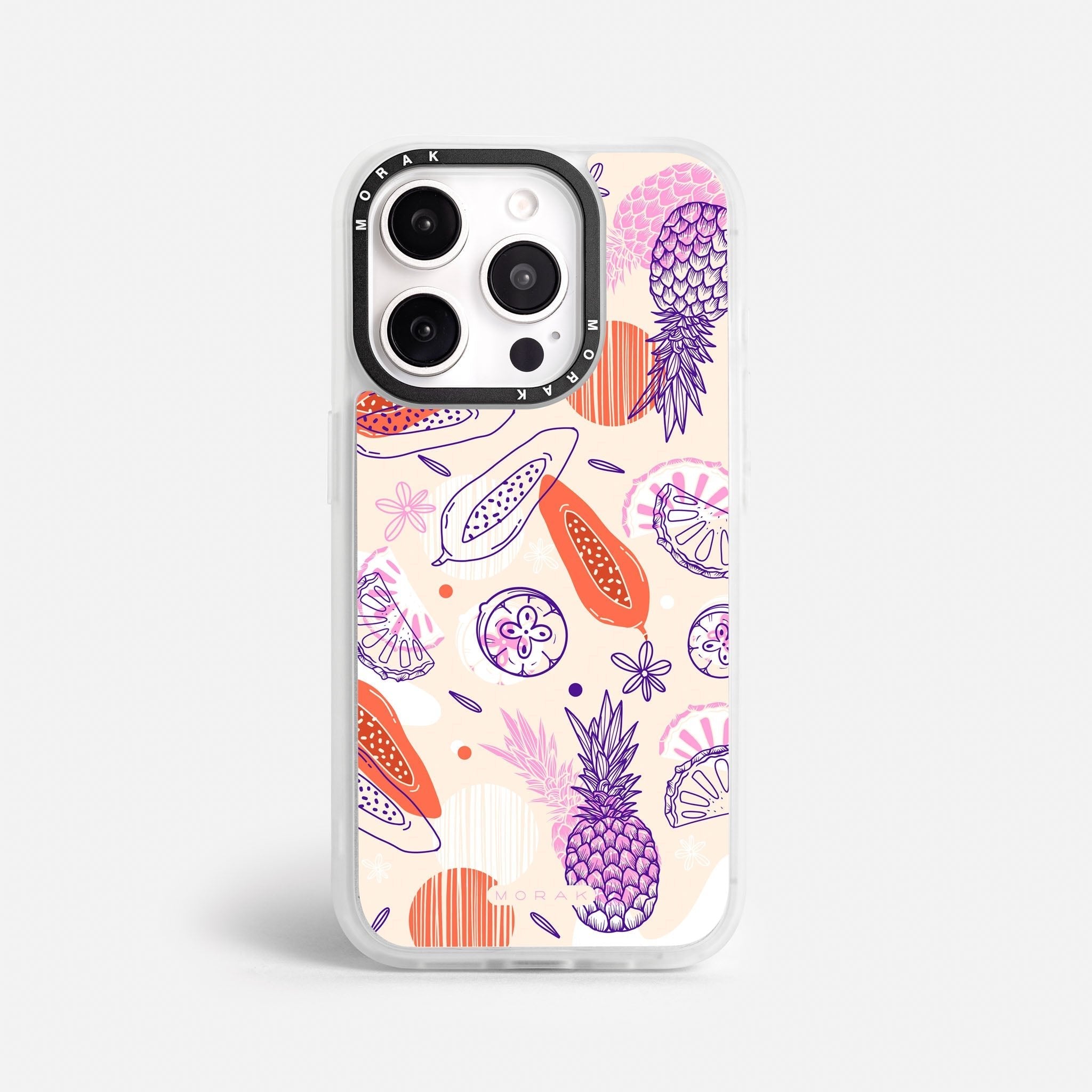 Case Funda Tropical Mix - Blanco Premium Para iPhone 17-12 Samsung S26-S22