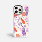 Case Funda Tropical Mix - Blanco Premium Para iPhone 17-12 Samsung S26-S22