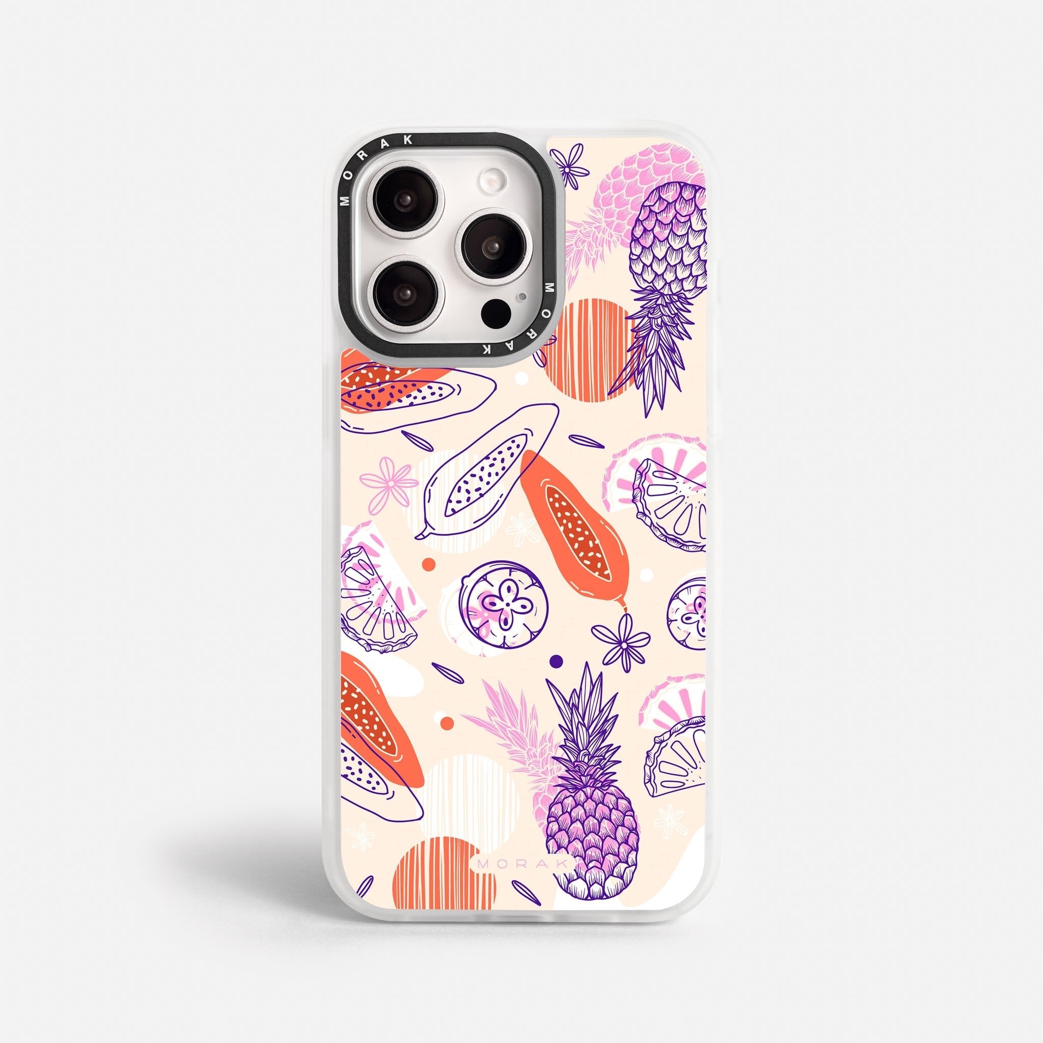 Case Funda Tropical Mix - Blanco Premium Para iPhone 17-12 Samsung S26-S22