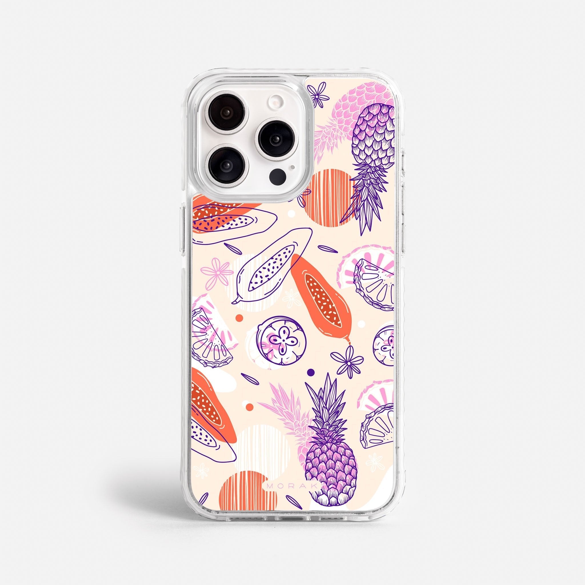 Case Funda Tropical Mix - Blanco Premium Para iPhone 17-12 Samsung S26-S22