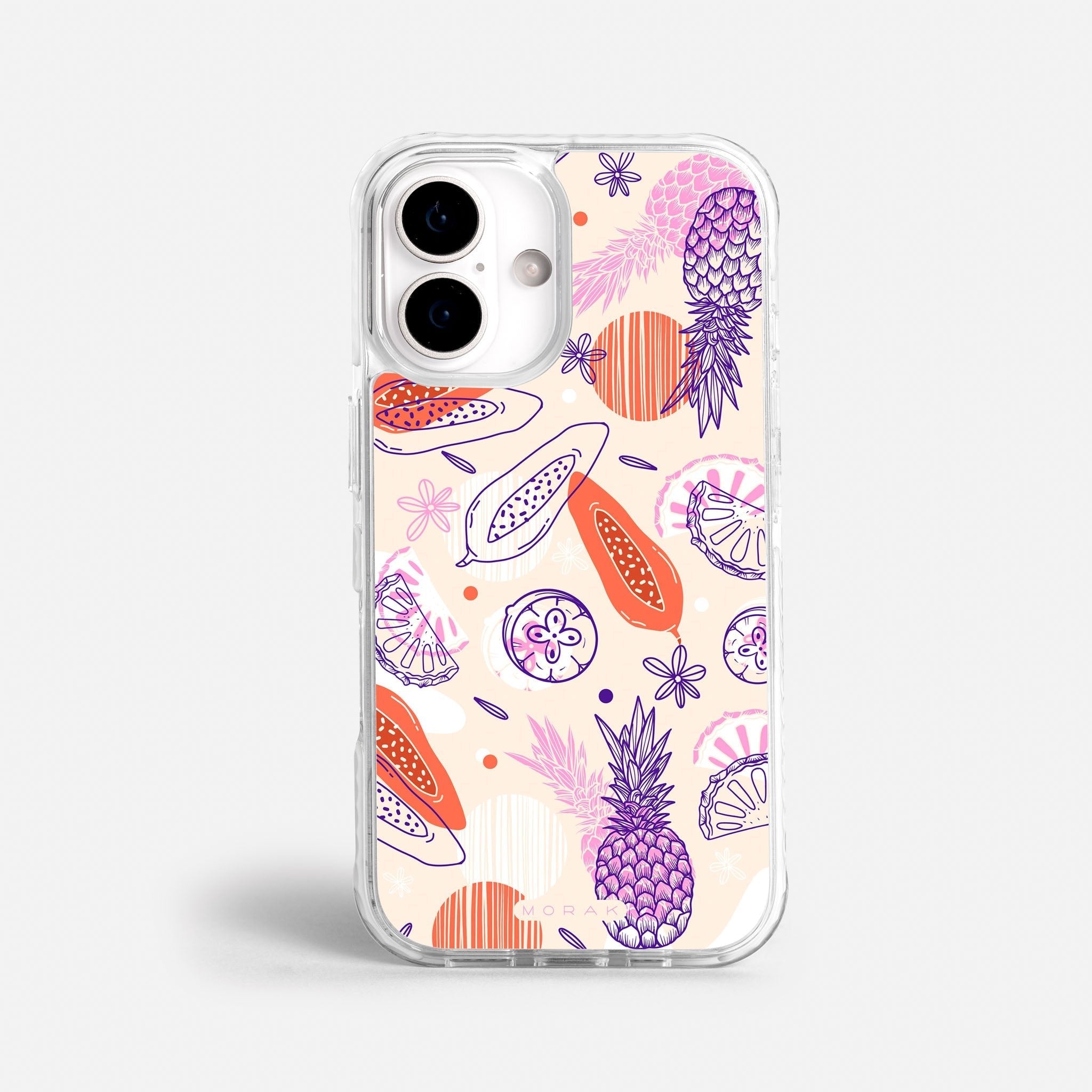 Case Funda Tropical Mix - Blanco Premium Para iPhone 17-12 Samsung S26-S22
