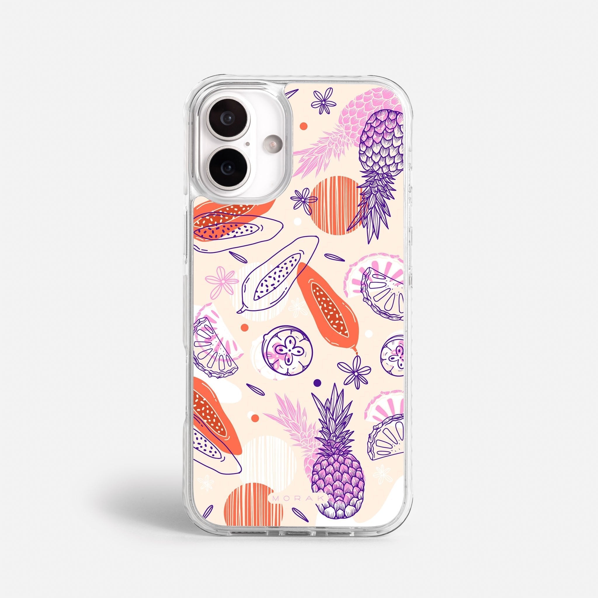 Case Funda Tropical Mix - Blanco Premium Para iPhone 17-12 Samsung S26-S22