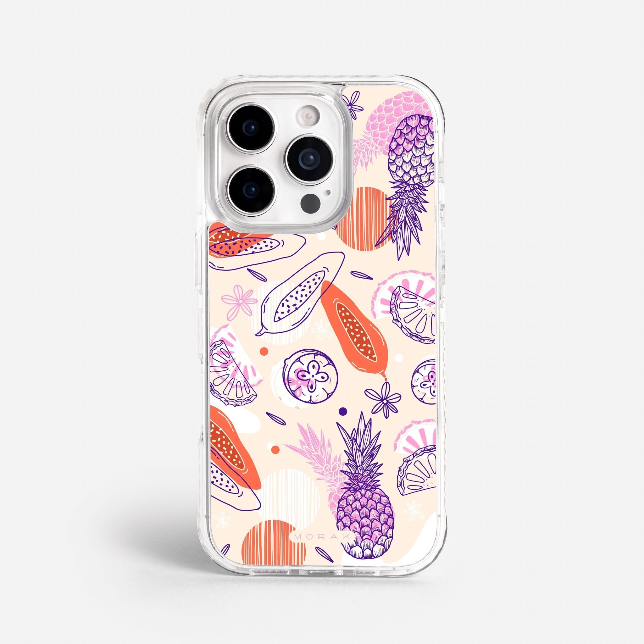 Case Funda Tropical Mix - Blanco Premium Para iPhone 17-12 Samsung S26-S22