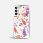 Case Funda Tropical Mix - Blanco Premium Para iPhone 17-12 Samsung S26-S22