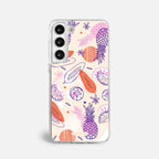 Case Funda Tropical Mix - Blanco Premium Para iPhone 17-12 Samsung S26-S22